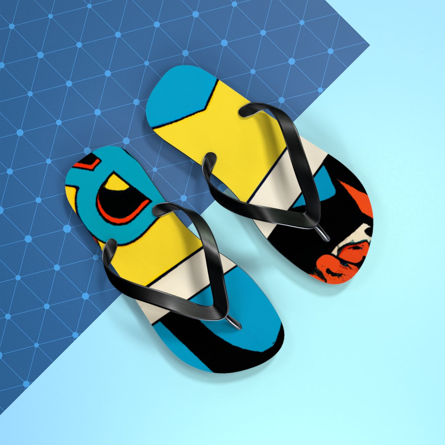 Mighty Manfred the Muscle-Bound - Comics Collector Flip Flop Beach Sandals