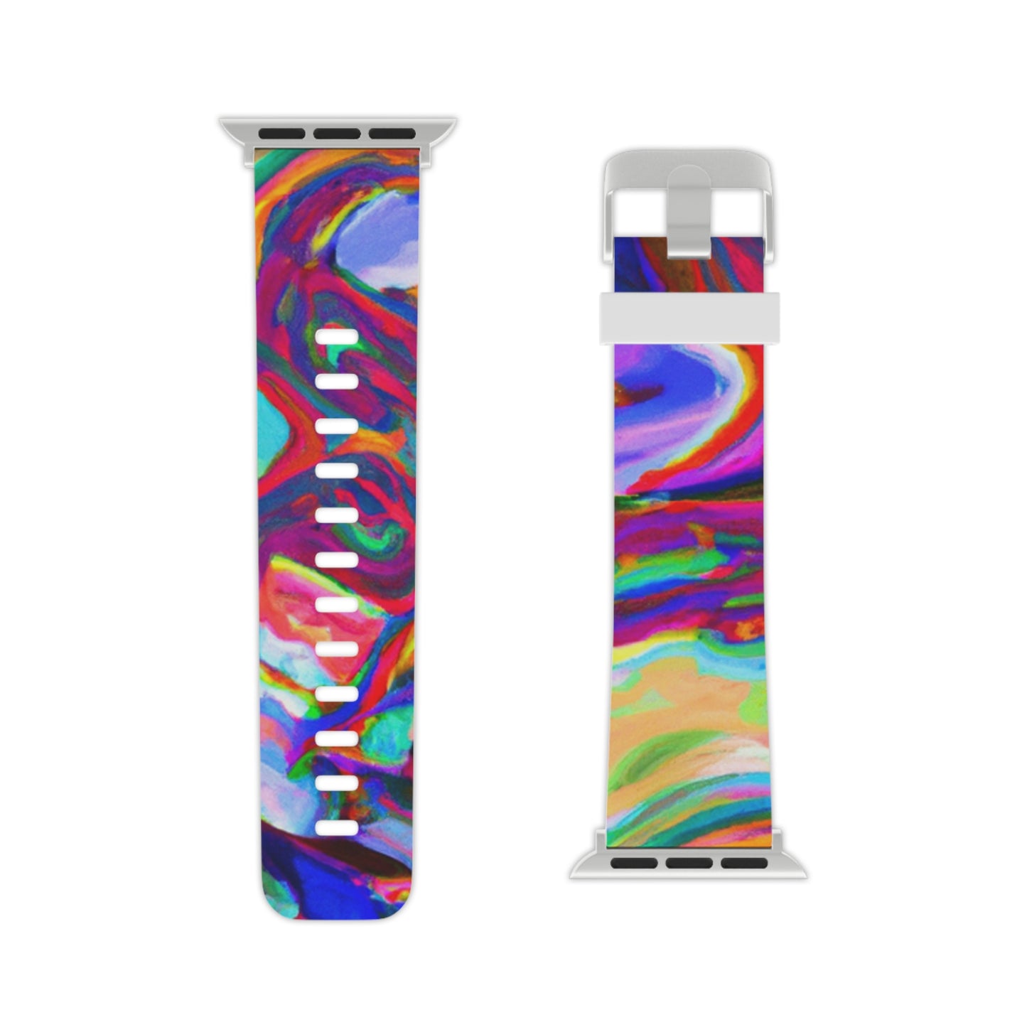 Charlotte Roersch - Trippy Hippy Boho Psychedelic Apple Wrist Watch Band