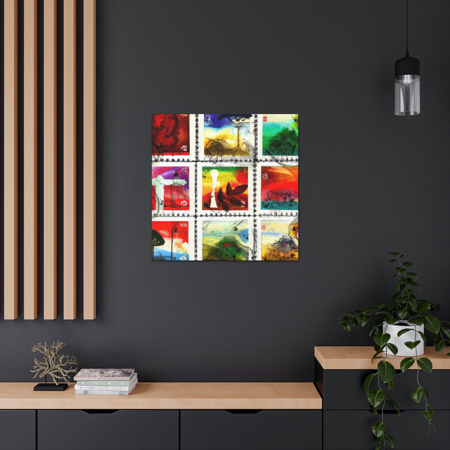 Global Forever Stamps. - Postage Stamp Collector Canvas Wall Art