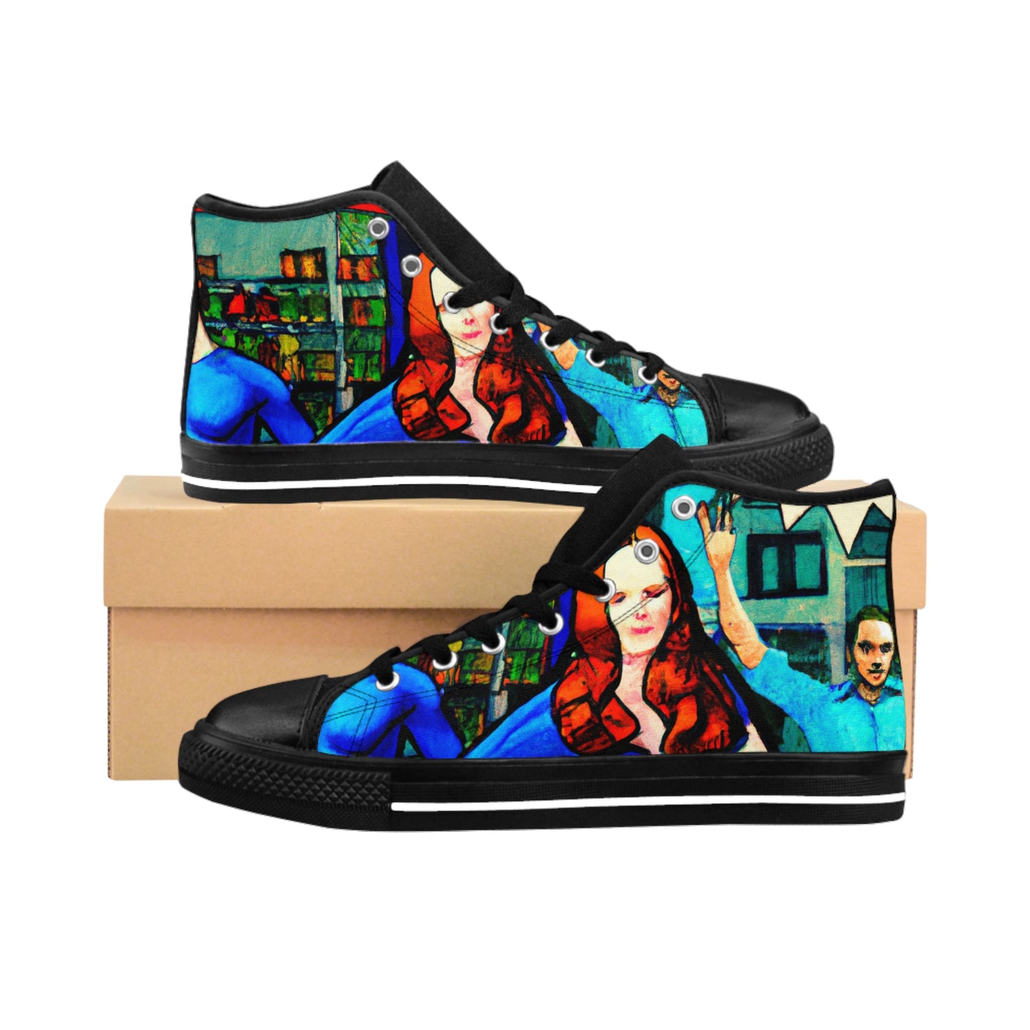 , modern or old-fashioned

Garreth de la Croix - Comic Book Hi Tops