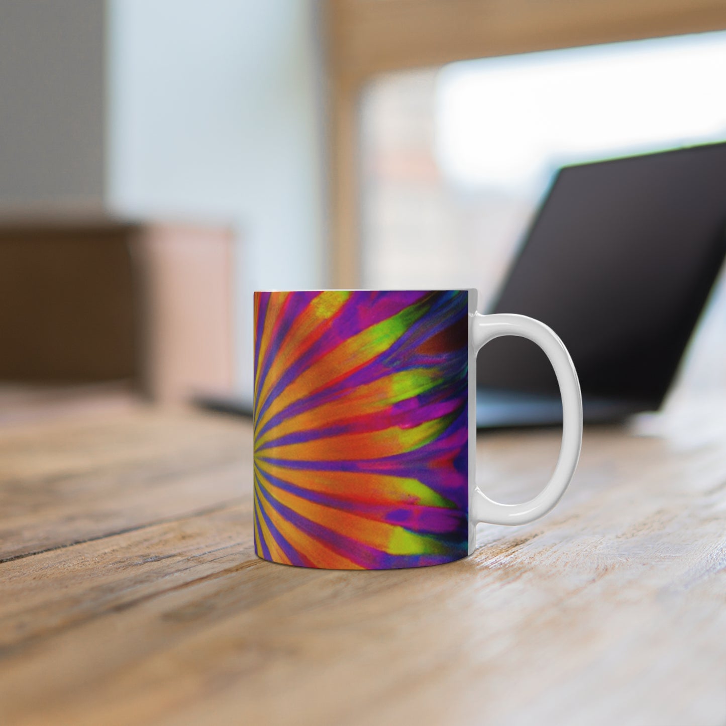 Millie Jean's Retro Roasters - Psychedelic Coffee Cup Mug 11 Ounce