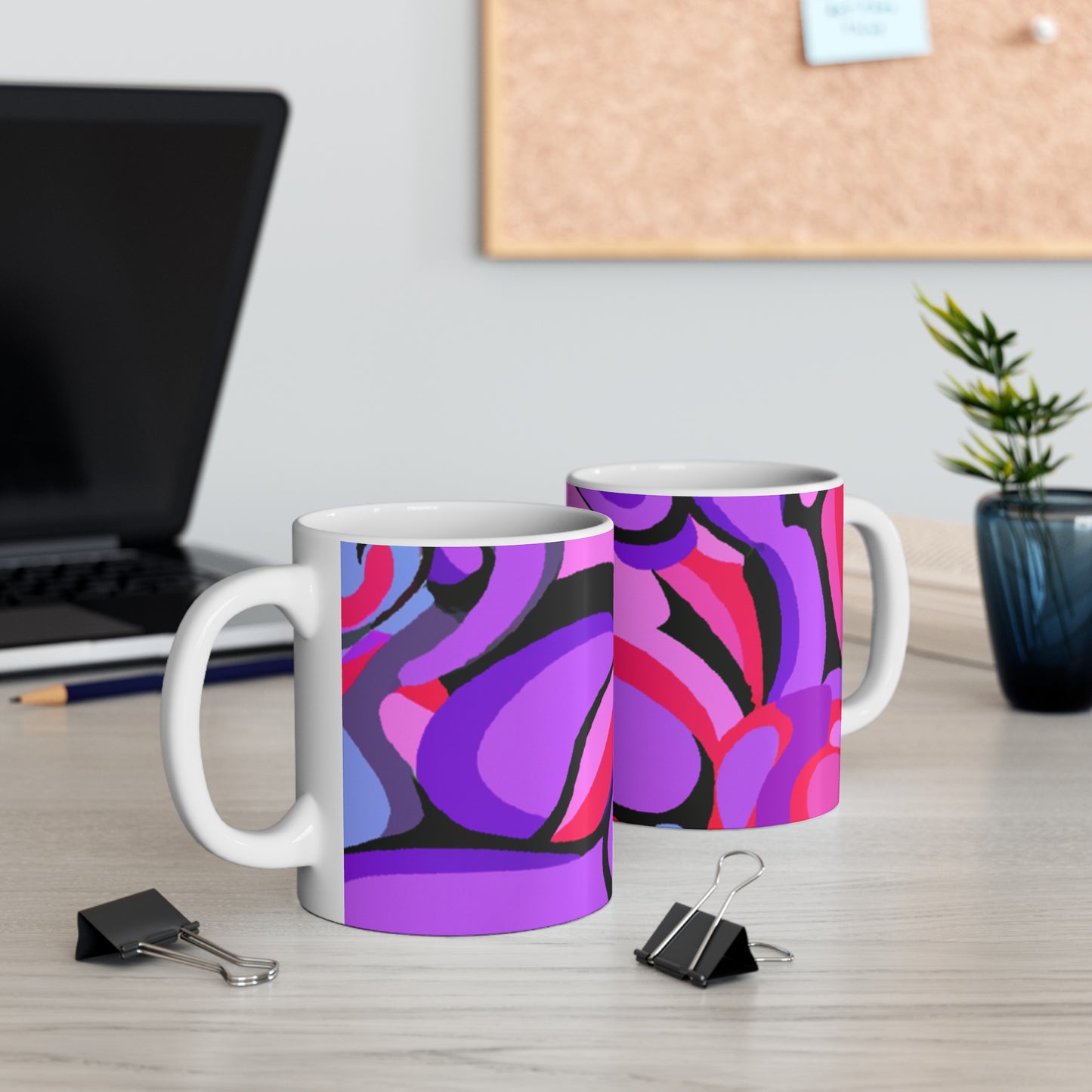 Ernie's Coffee Roasters - Psychedelic Coffee Cup Mug 11 Ounce