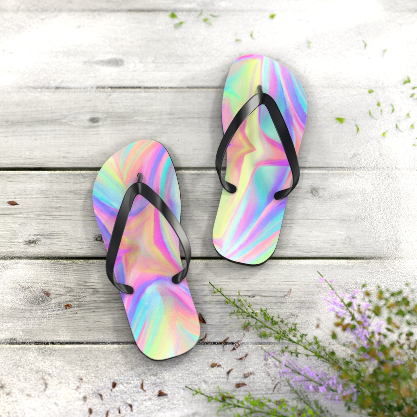 Lavinia Grieveson, Shoemistress - Psychedelic Trippy Flip Flop Beach Sandals