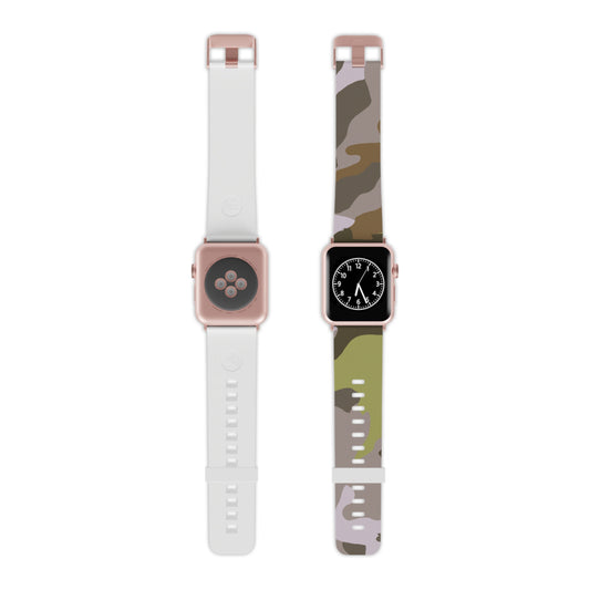 Lily Bassett, Master Craftswoman of Time. - Camouflage Apple Wrist Watch Band