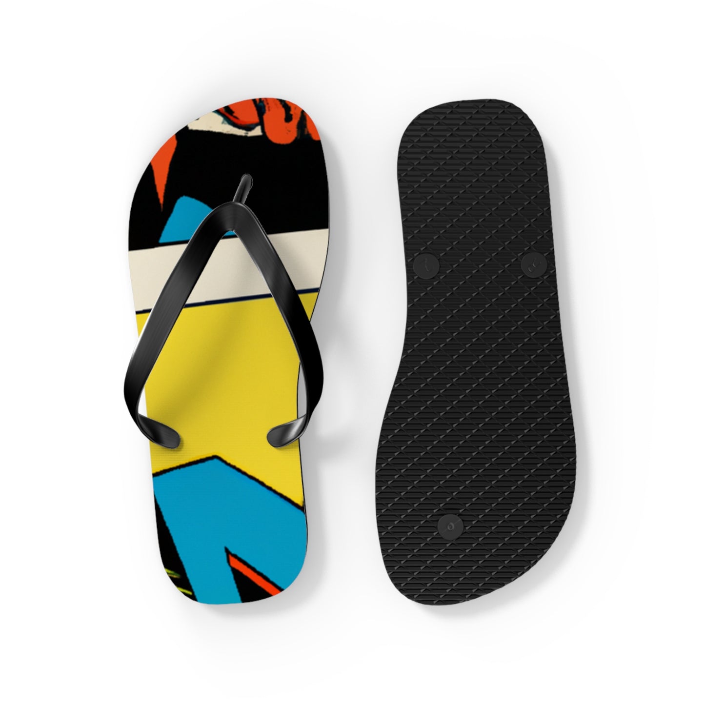 Mighty Manfred the Muscle-Bound - Comics Collector Flip Flop Beach Sandals