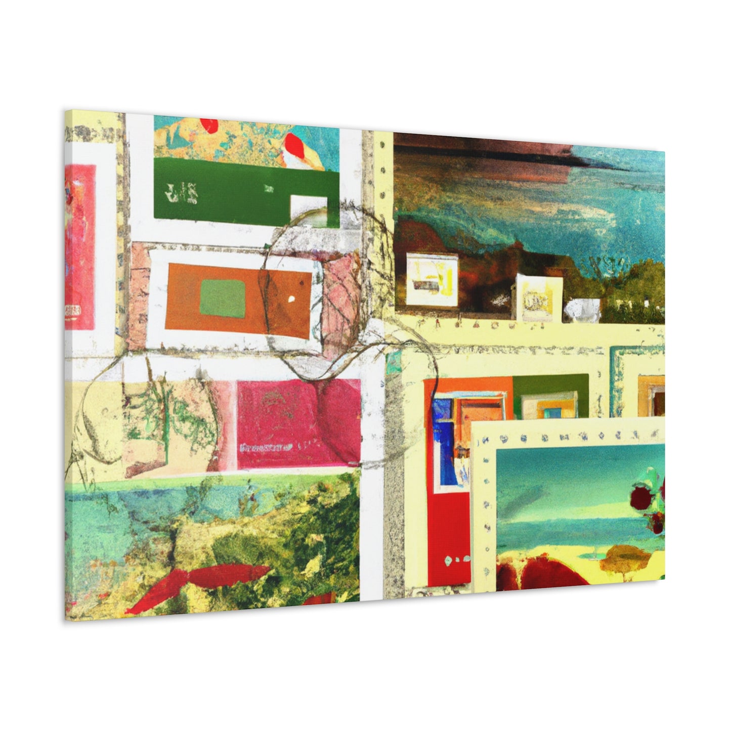 "Global Celebrations". - Postage Stamp Collector Canvas Wall Art