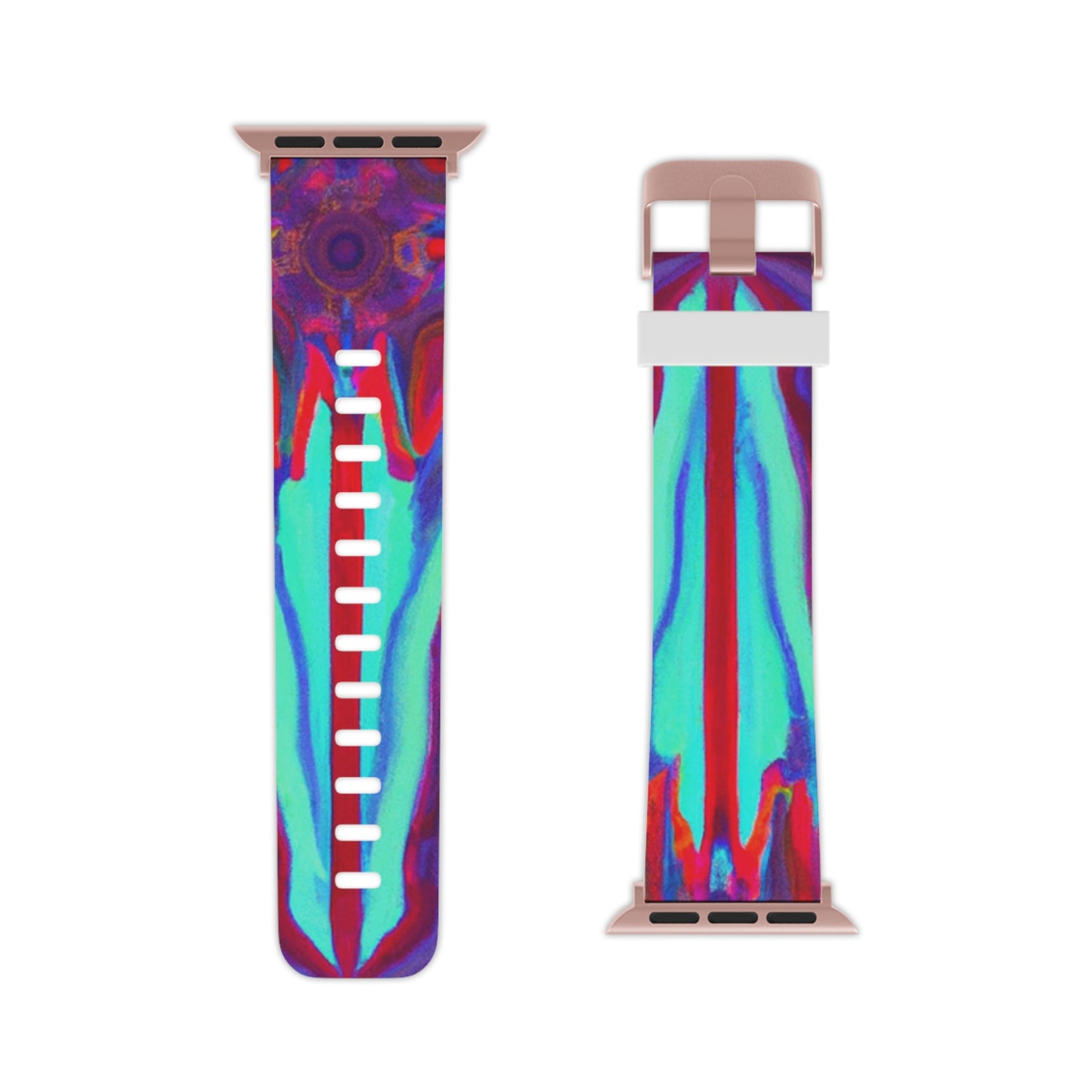 Hector Mueller - Trippy Hippy Boho Psychedelic Apple Wrist Watch Band