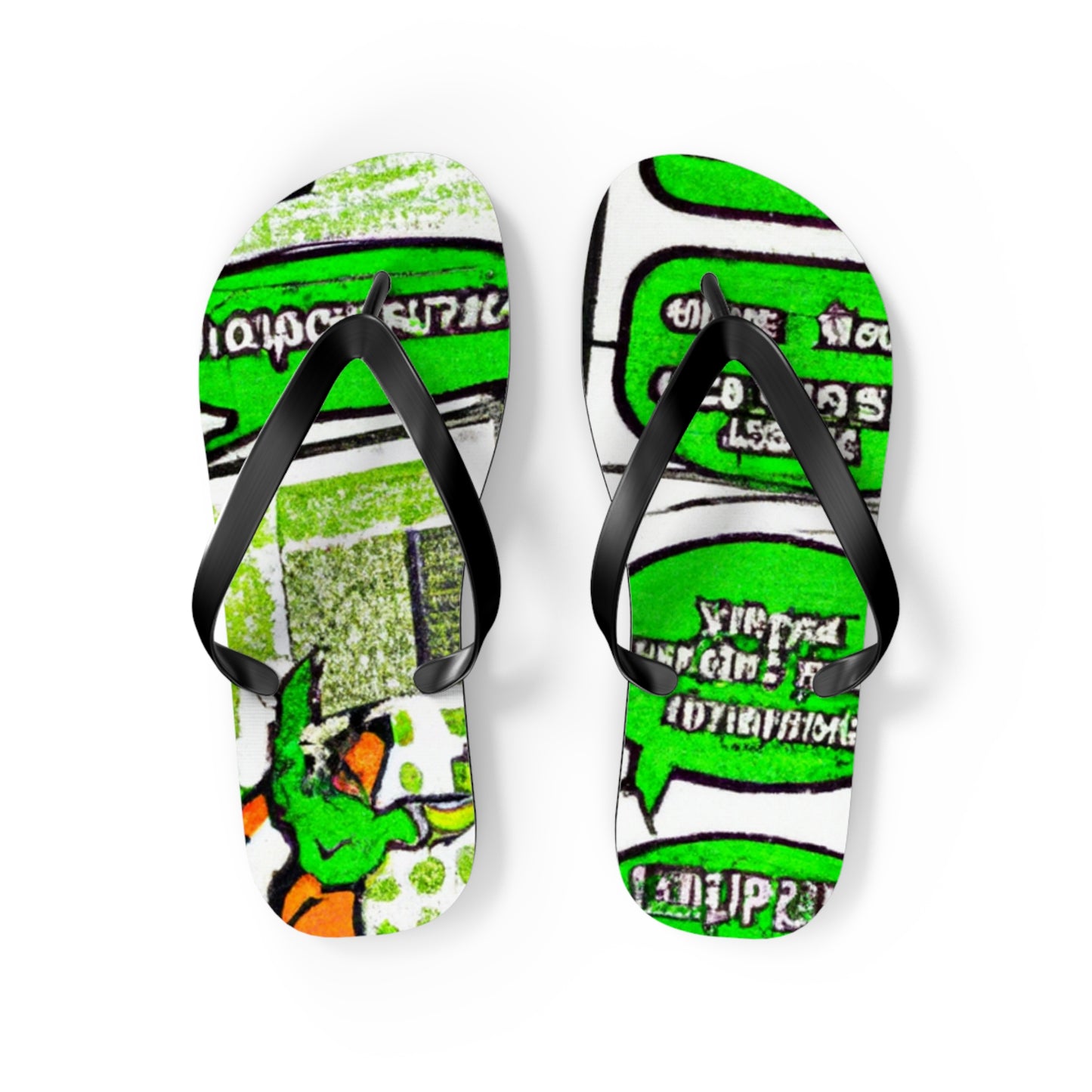 Super-John the Inescapable - Comics Collector Flip Flop Beach Sandals