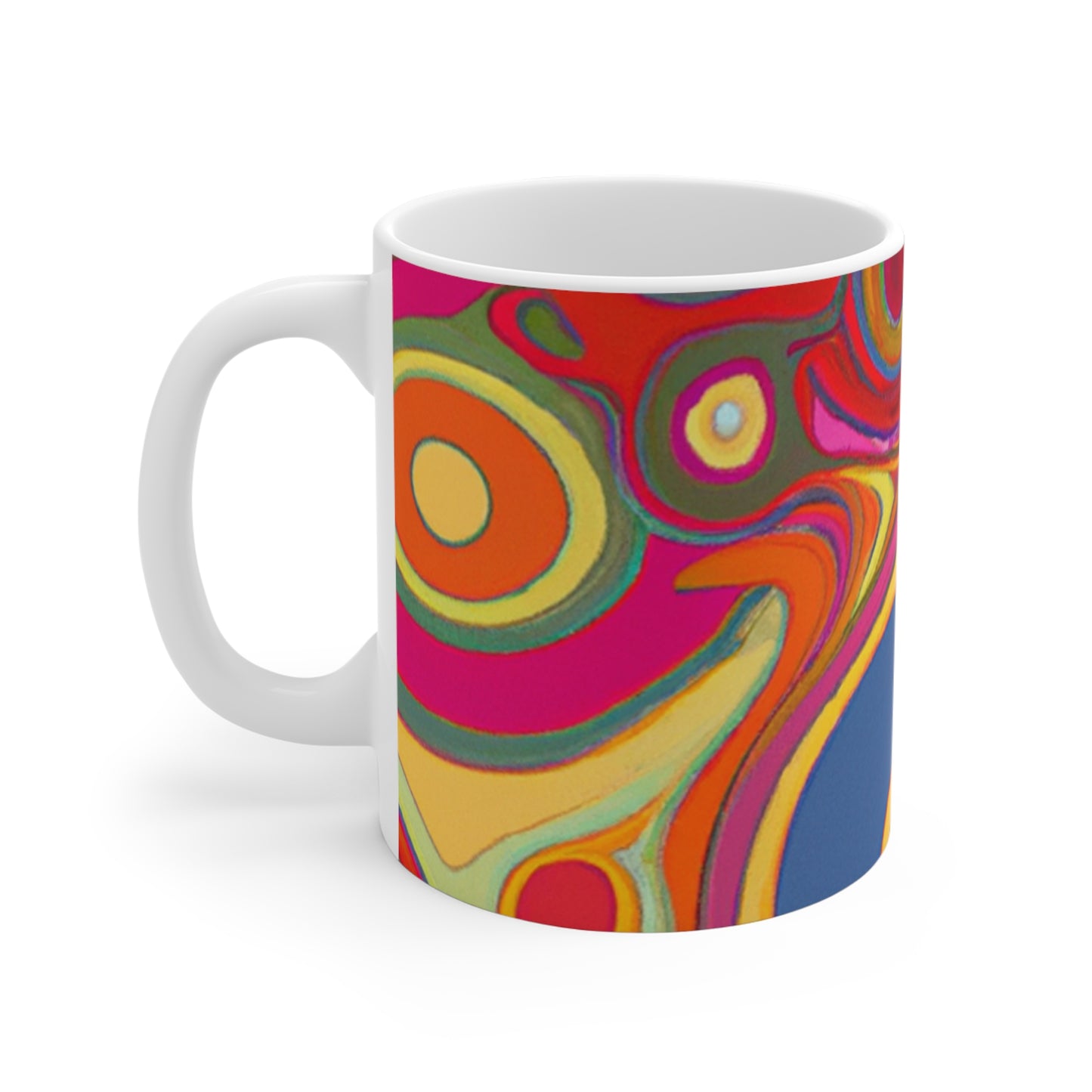 Wilma's Small Town Roasters - Psychedelic Coffee Cup Mug 11 Ounce