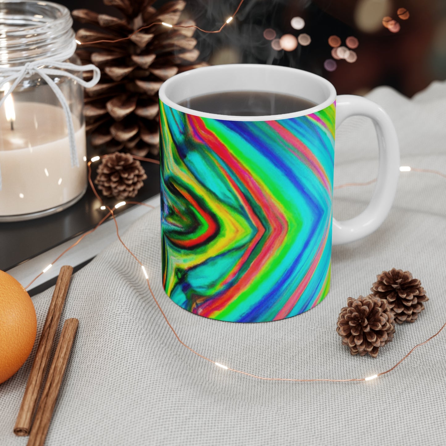 Clayton's Classic Coffee - Psychedelic Coffee Cup Mug 11 Ounce