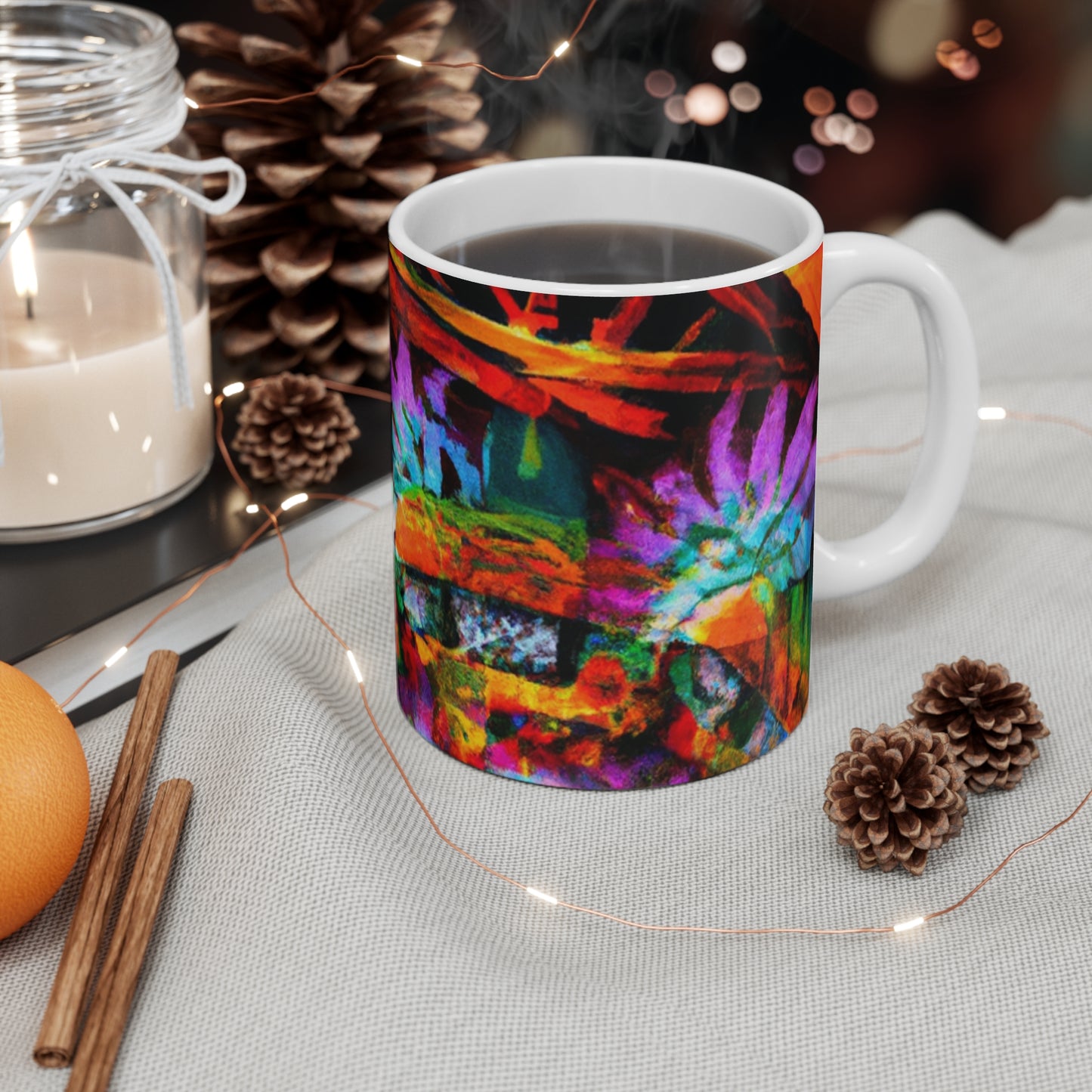 Harry's Hot Java Co. - Psychedelic Coffee Cup Mug 11 Ounce