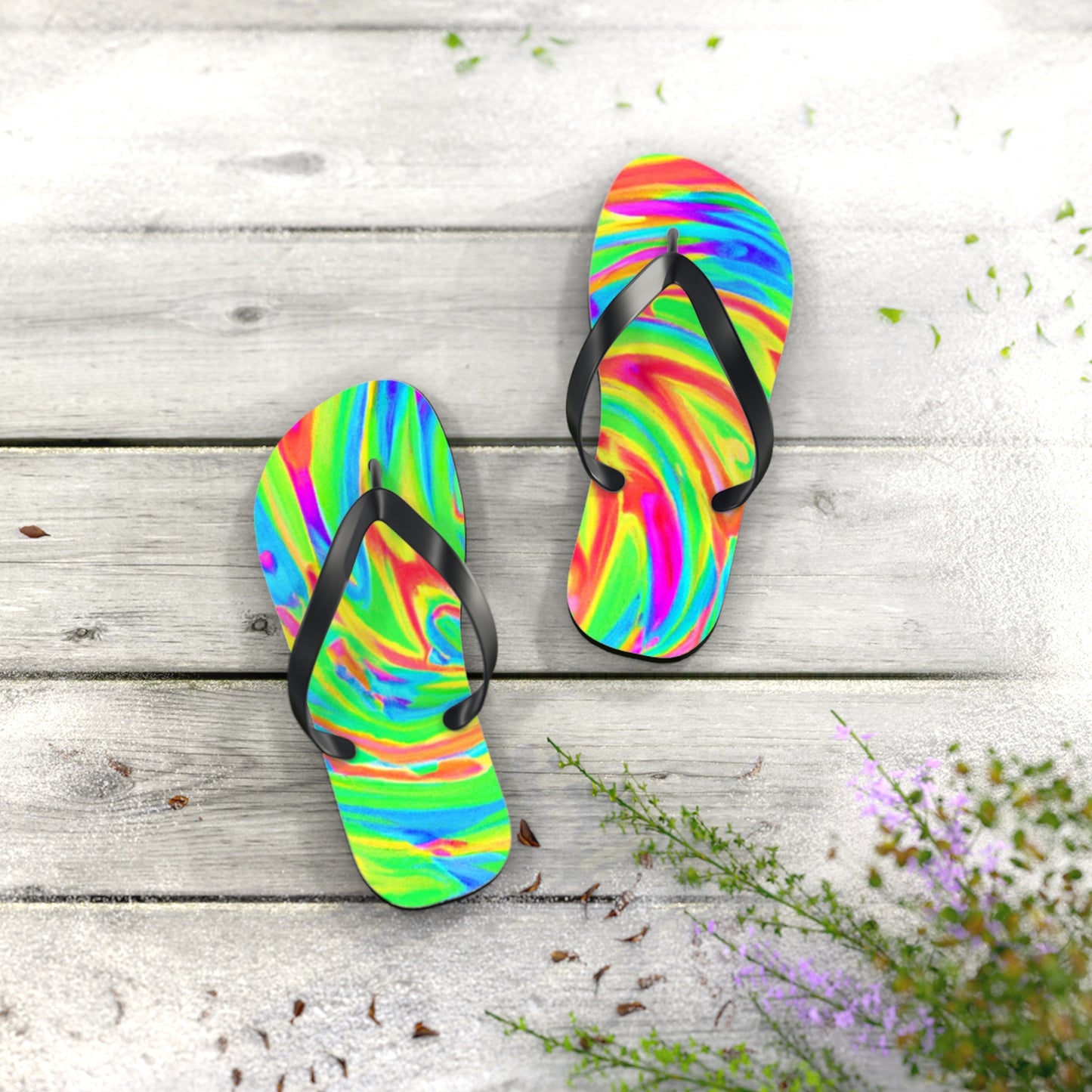 Anastasia Bootmaker - Psychedelic Trippy Flip Flop Beach Sandals