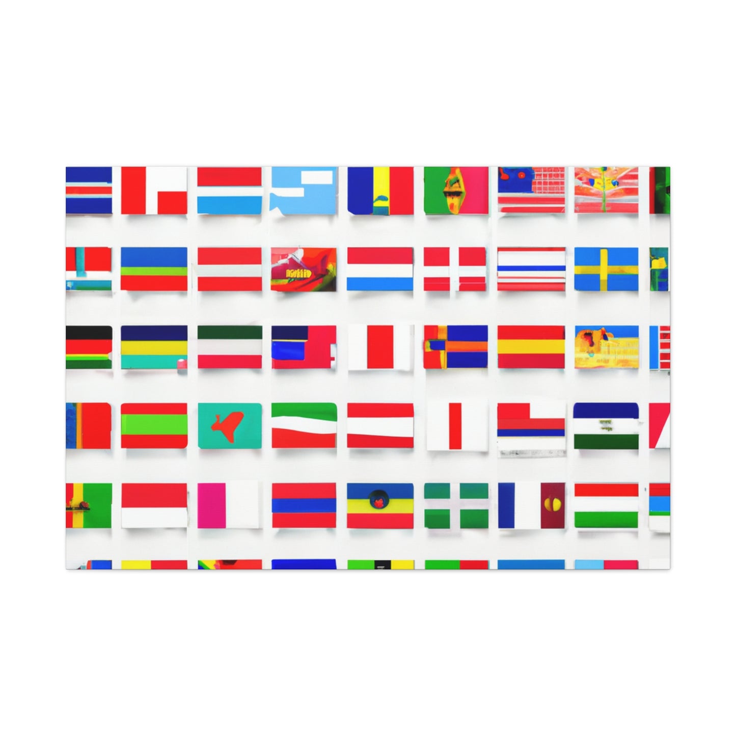 Emily Starrybaugh - Flags Of The World Canvas Wall Art