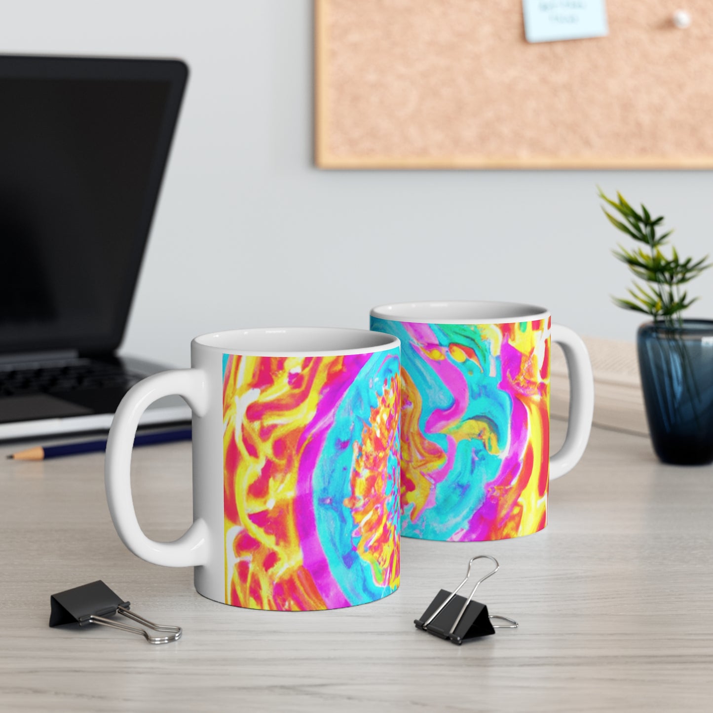 Ella's Custom Blend Coffee - Psychedelic Coffee Cup Mug 11 Ounce