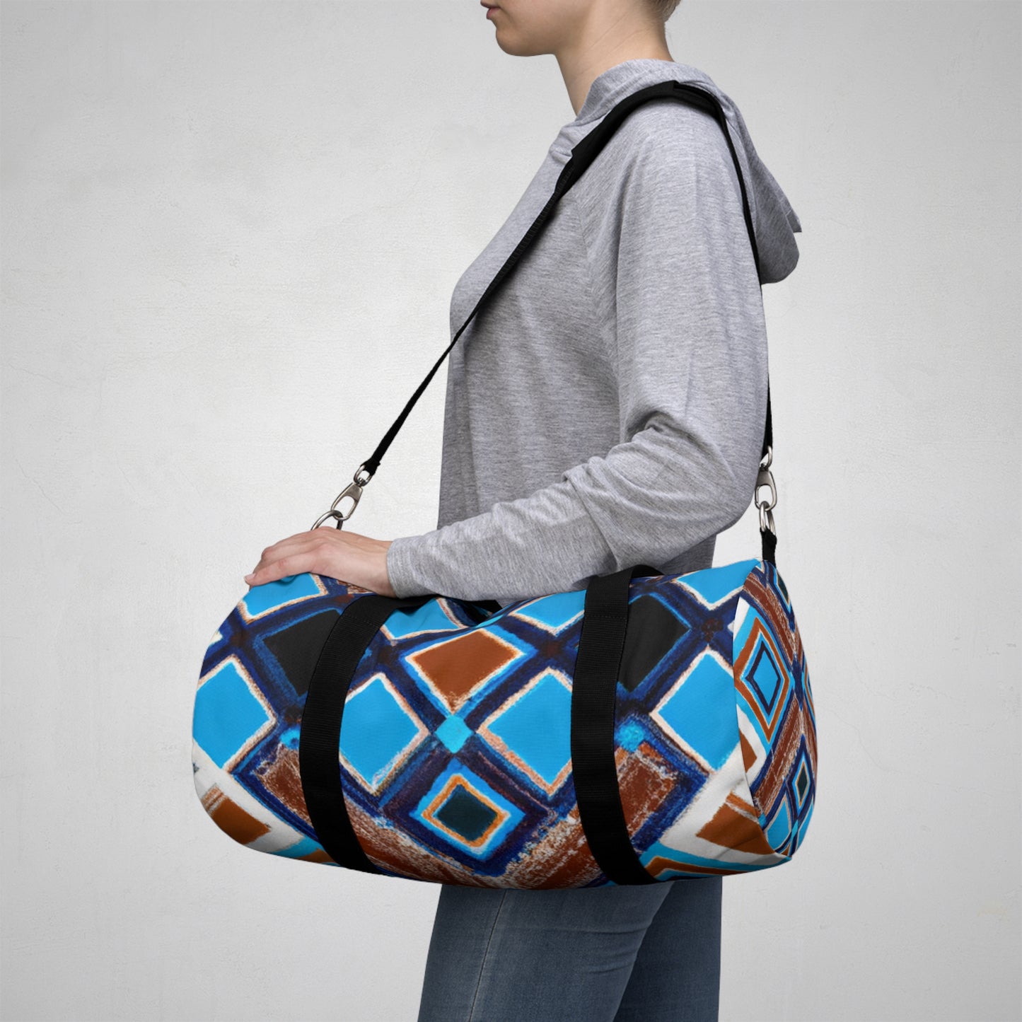 Harriett Walkerwood - Geometric Pattern Duffel Travel Gym Luggage Bag