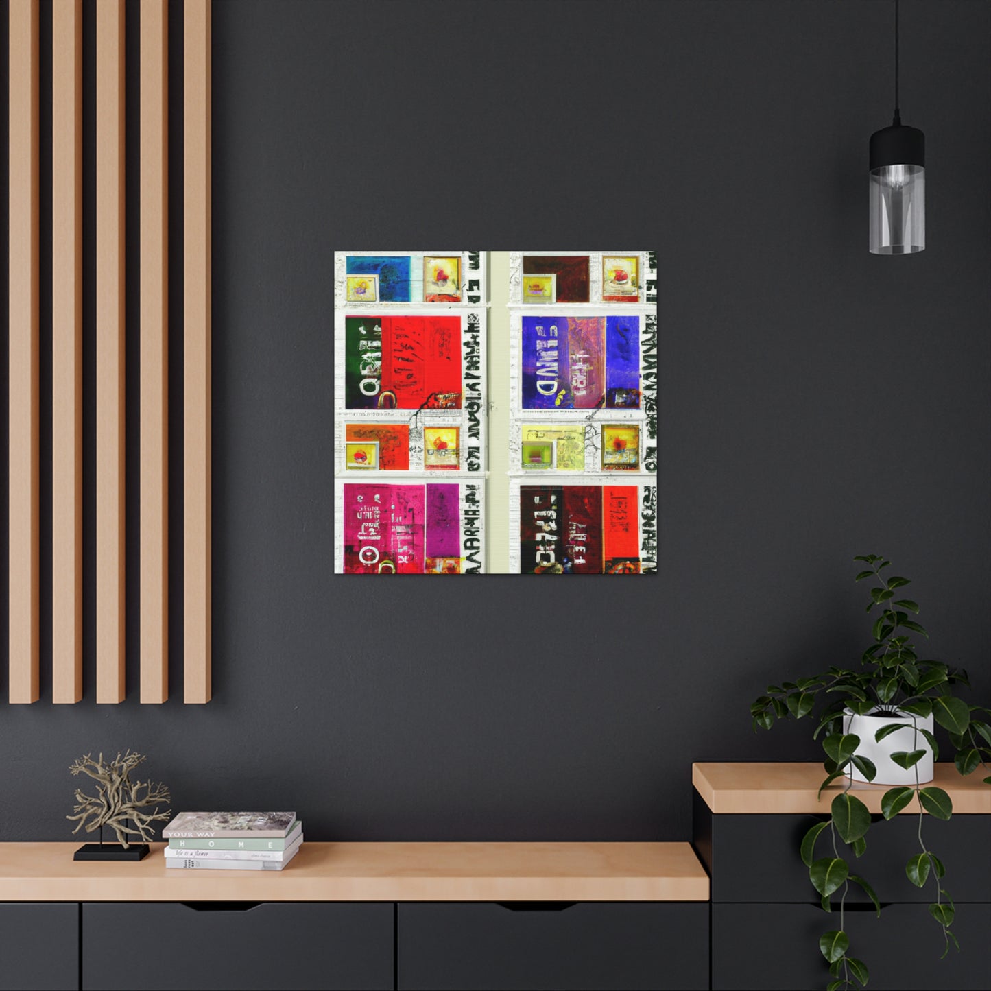 Global postage series "Traveling Through Time" - Postage Stamp Collector Canvas Wall Art