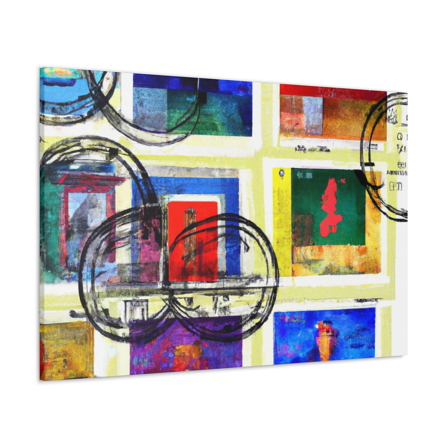 "Global Wonders of Nature" - Postage Stamp Collector Canvas Wall Art