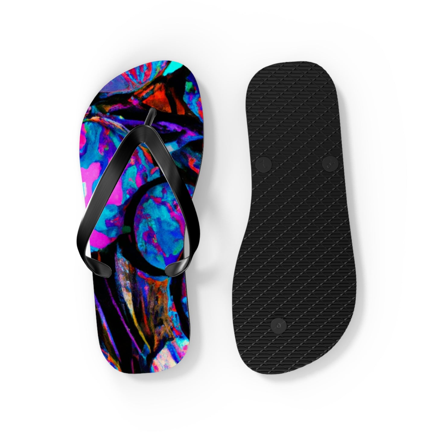 Caroline Craddock - Psychedelic Trippy Flip Flop Beach Sandals