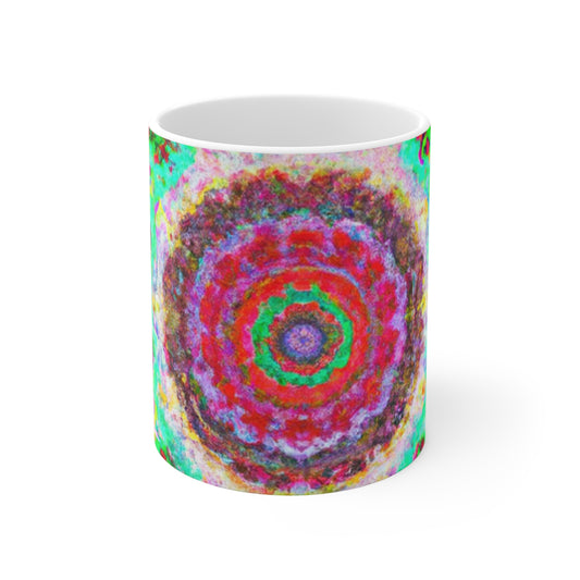 Folgers Maxwell Coffee - Psychedelic Coffee Cup Mug 11 Ounce