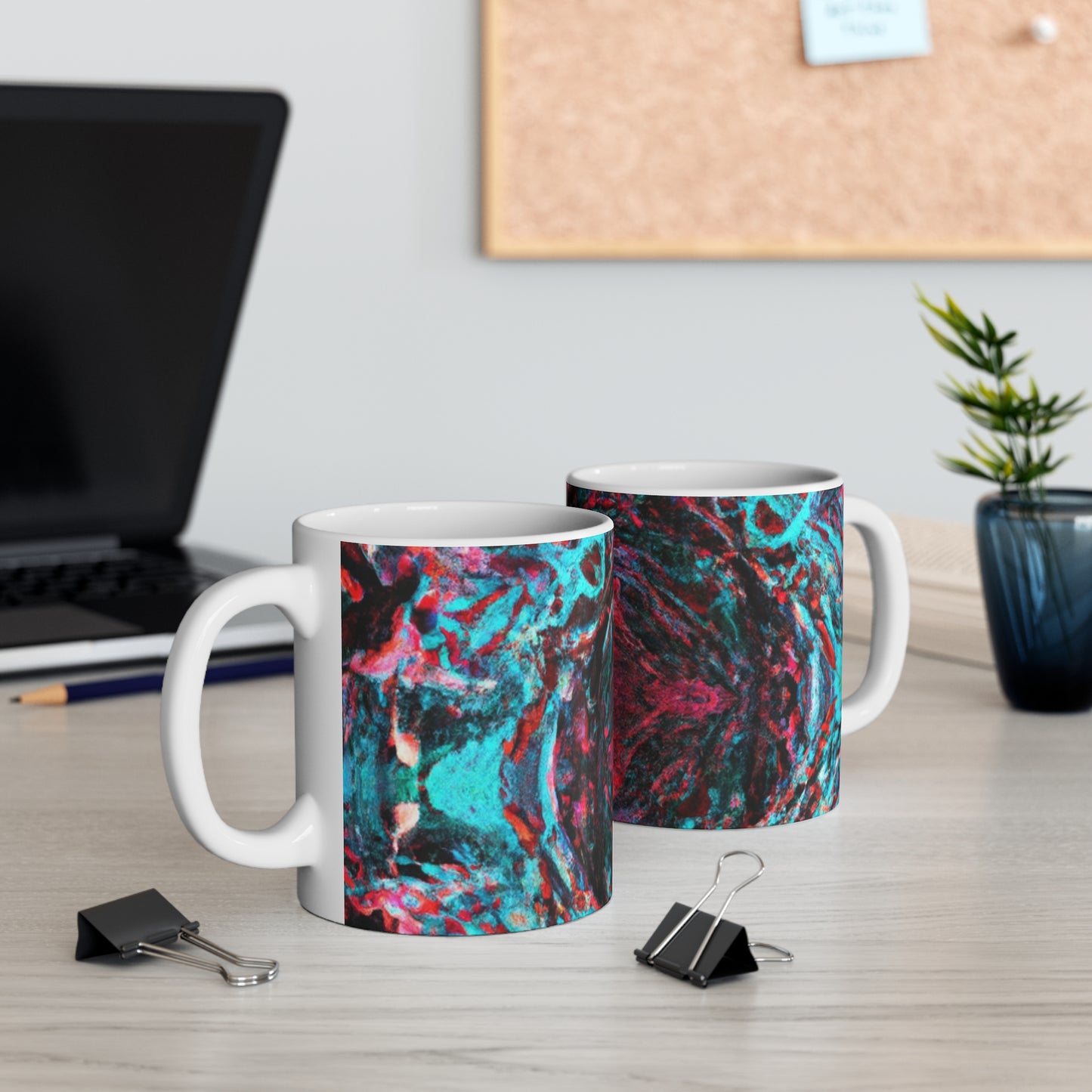 Fifi's Finest Roasts - Psychedelic Coffee Cup Mug 11 Ounce