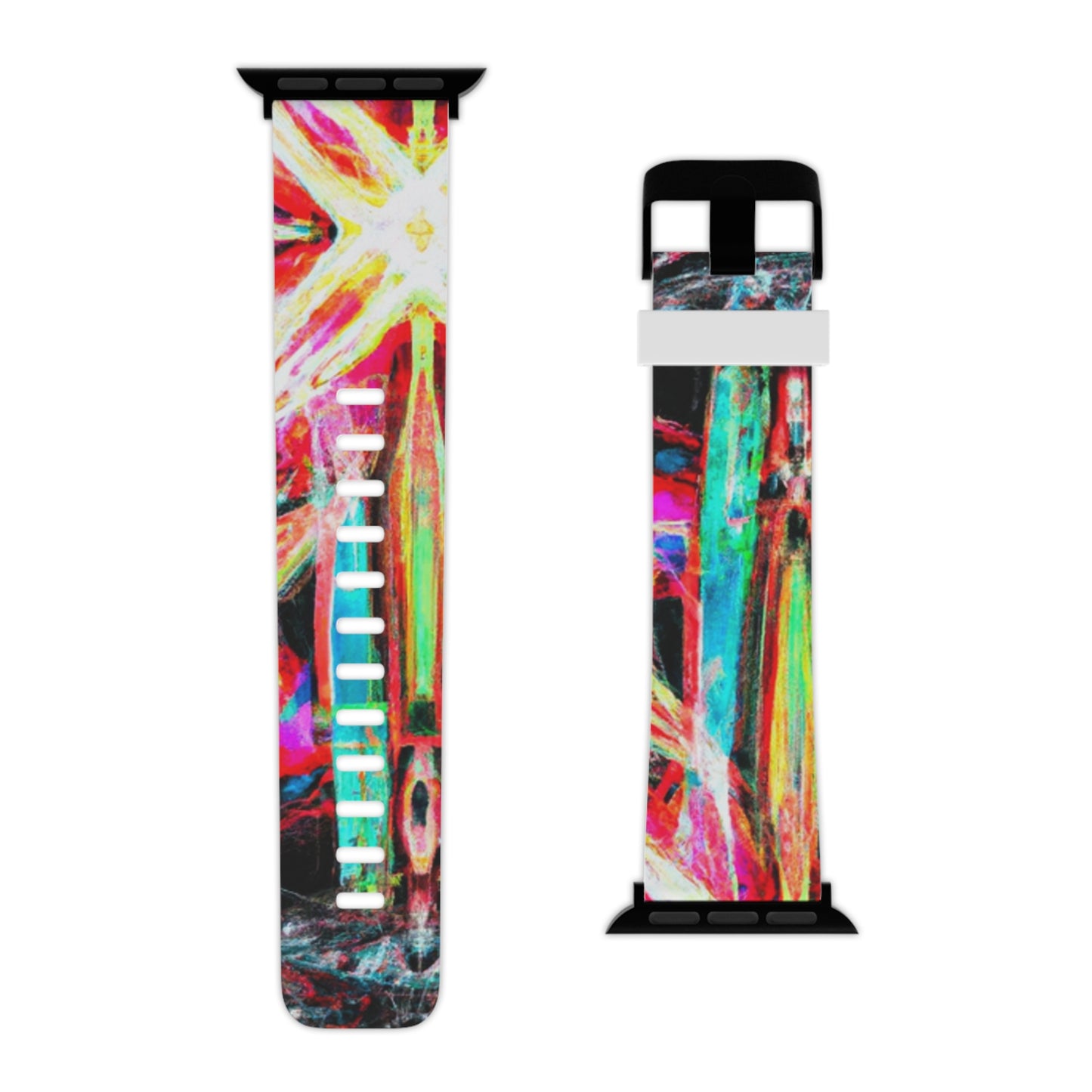 Herman Von Bezet - Trippy Hippy Boho Psychedelic Apple Wrist Watch Band