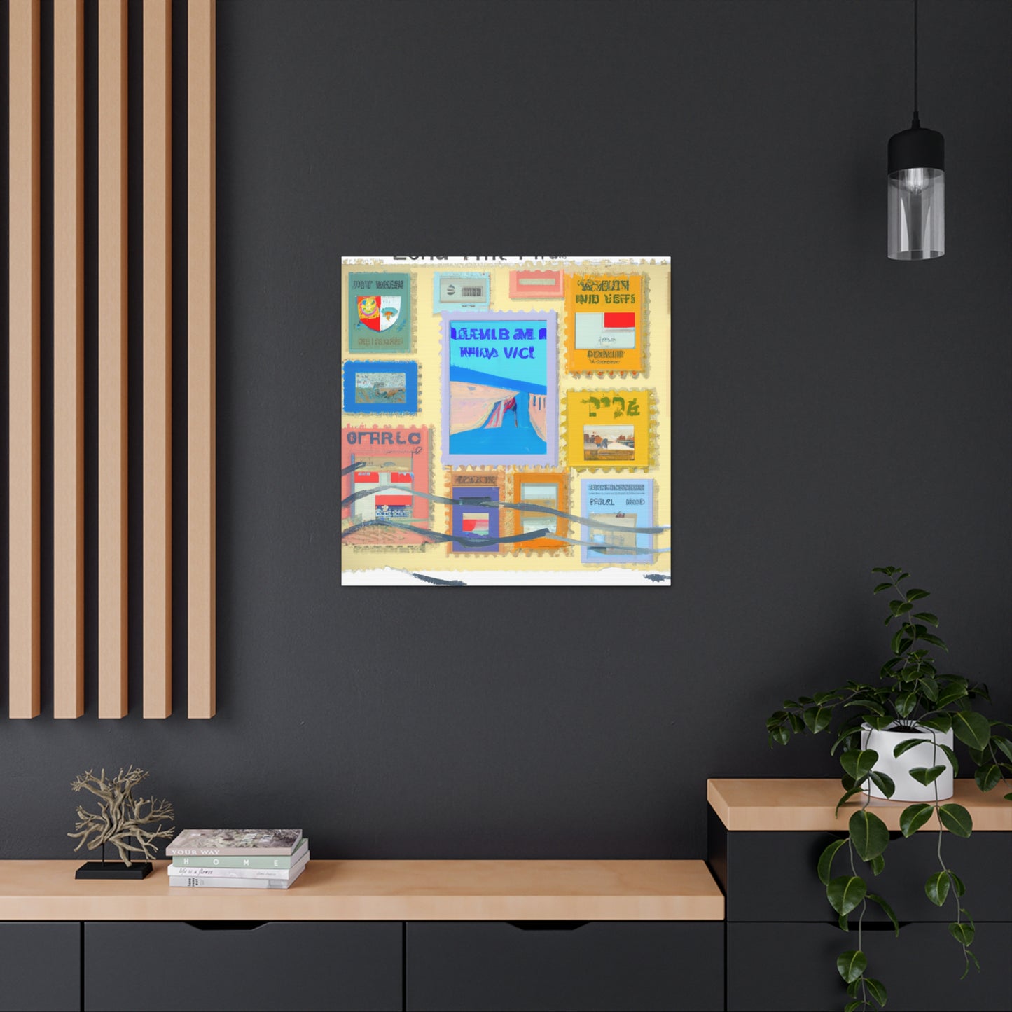 Global Wonders Stamps - Postage Stamp Collector Canvas Wall Art