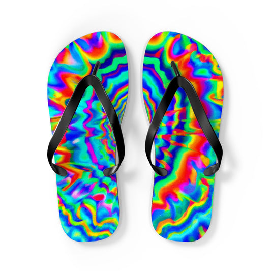 Annie Bootmaker - Psychedelic Trippy Flip Flop Beach Sandals