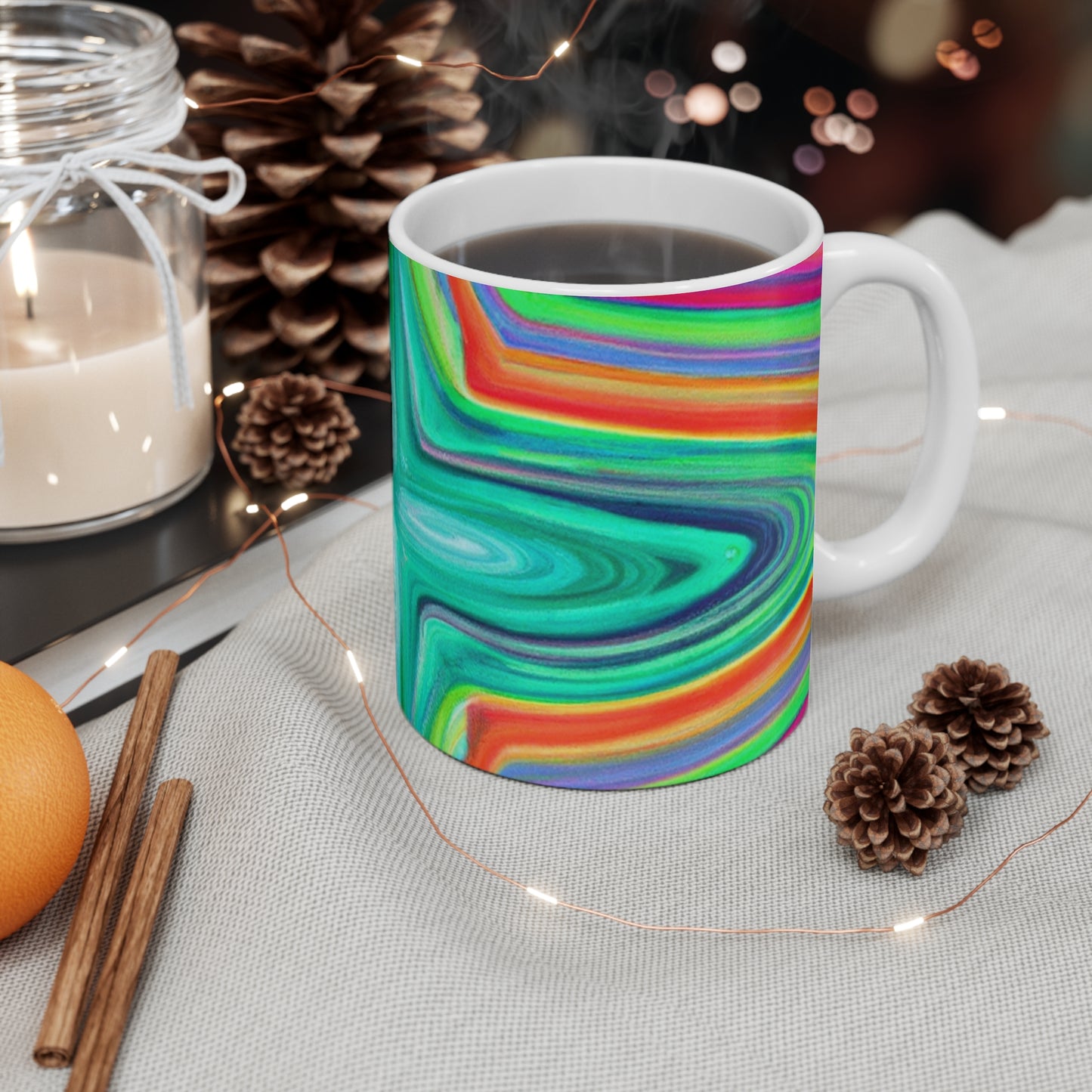 Reuben Roasters - Psychedelic Coffee Cup Mug 11 Ounce