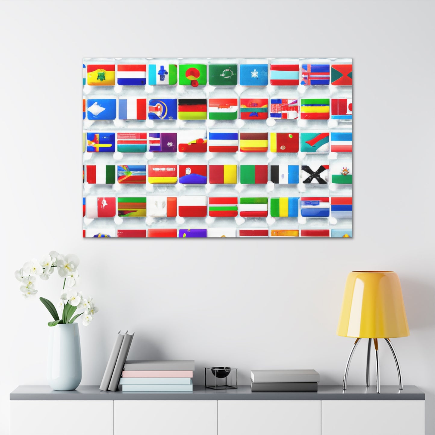 John Paul Jones Flag Designer - Flags Of The World Canvas Wall Art