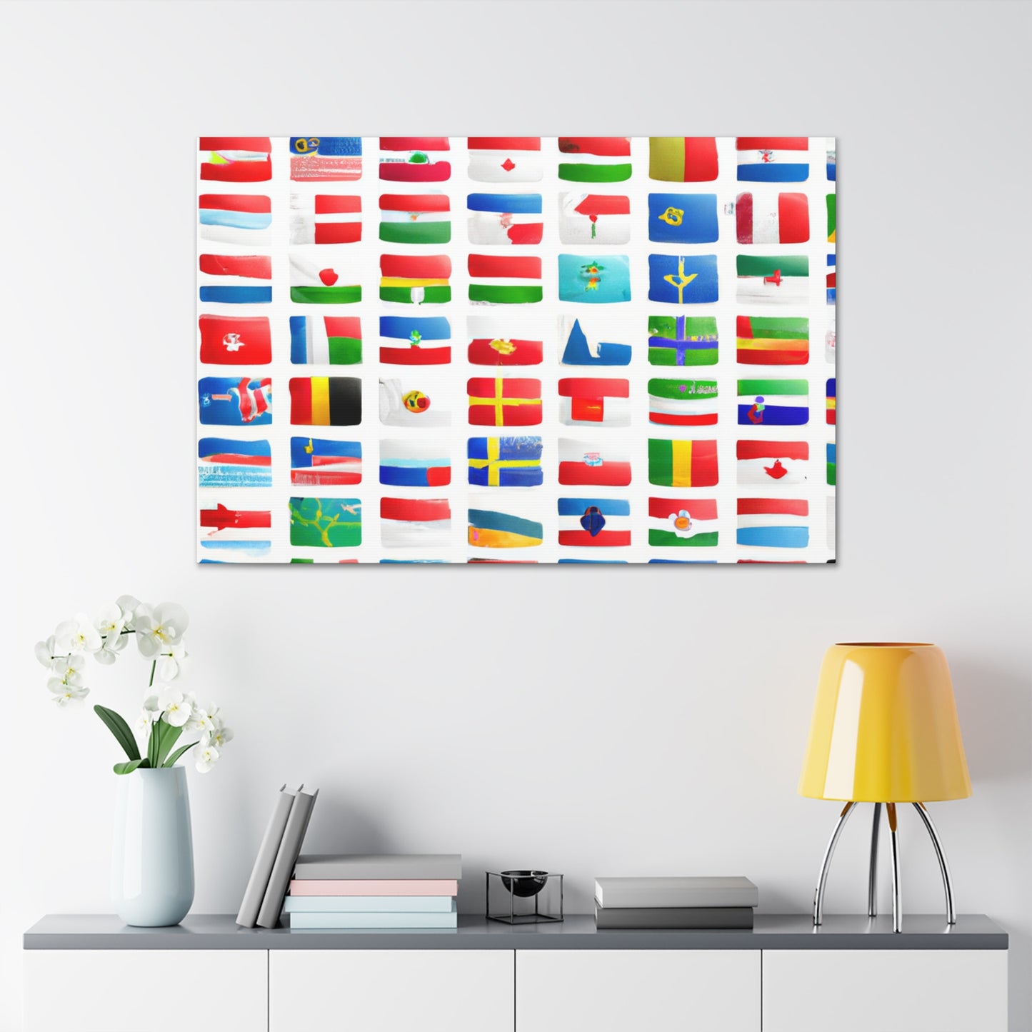 Talia Sanderfield - Flags Of The World Canvas Wall Art