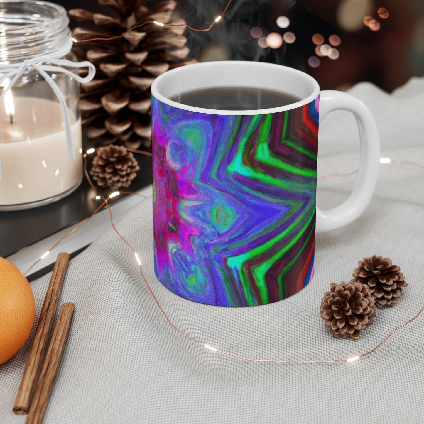 .

Cuppy Joe's Java - Psychedelic Coffee Cup Mug 11 Ounce