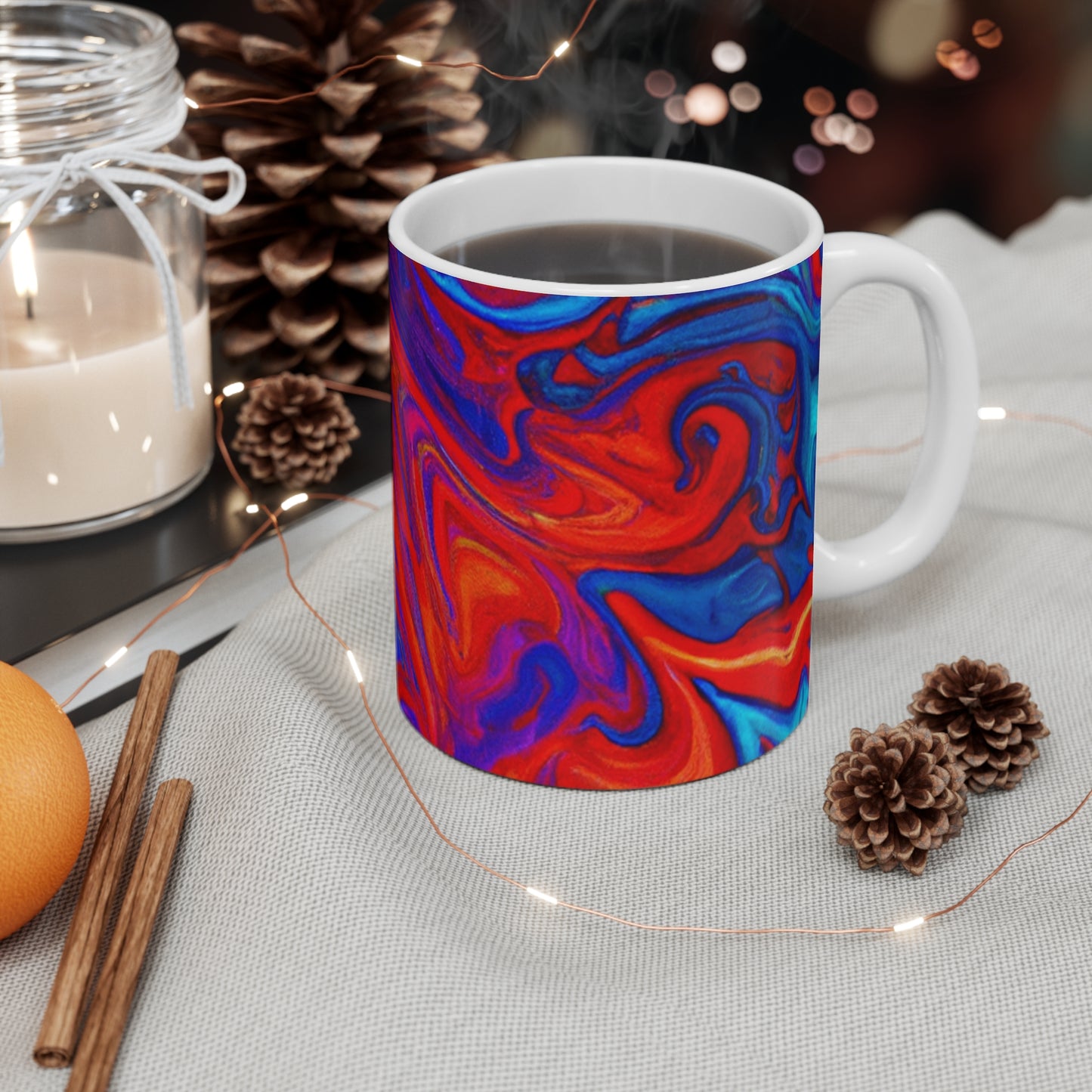 Java Joe's Coffee Roasting Co. - Psychedelic Coffee Cup Mug 11 Ounce