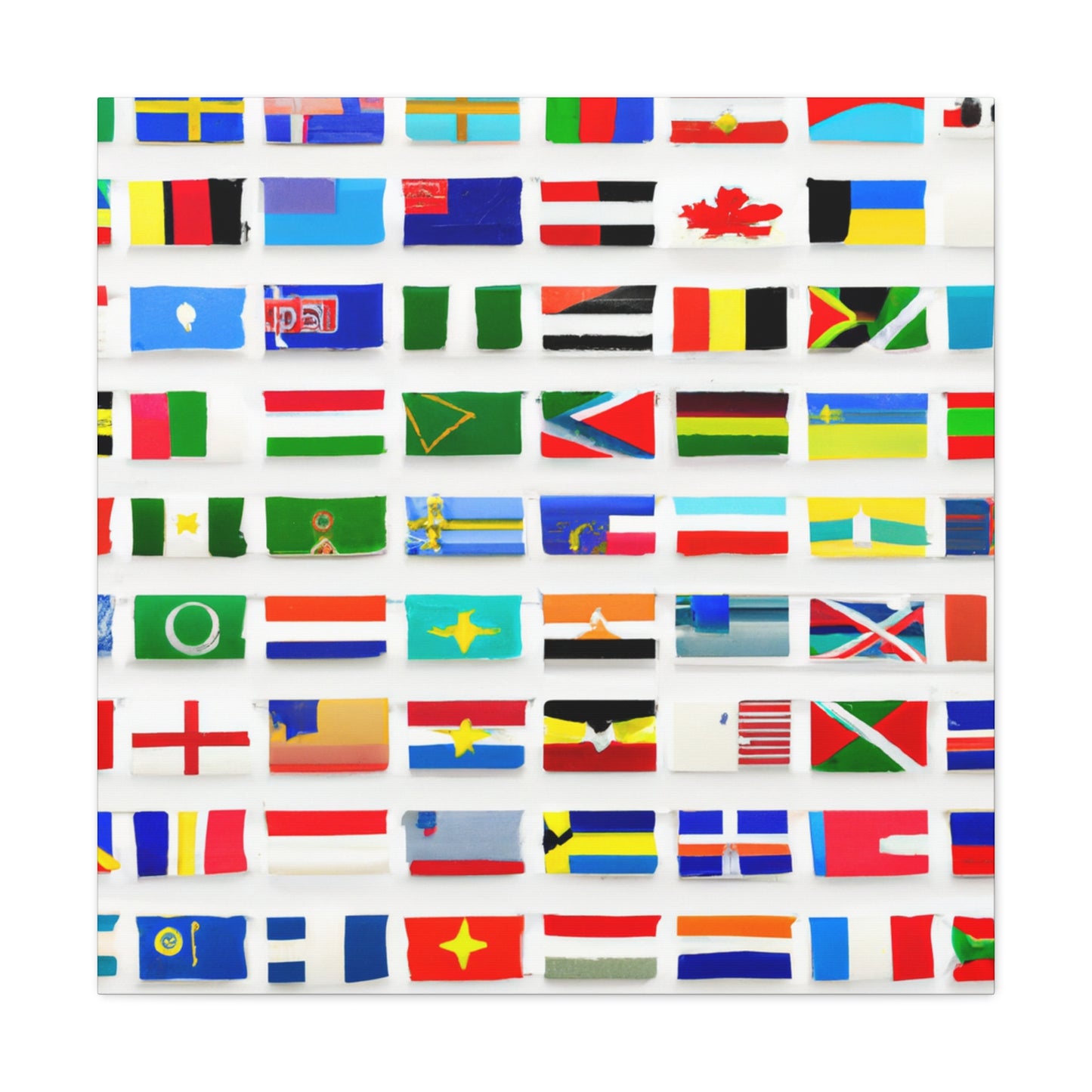 .

Richard Highfield - Flags Of The World Canvas Wall Art