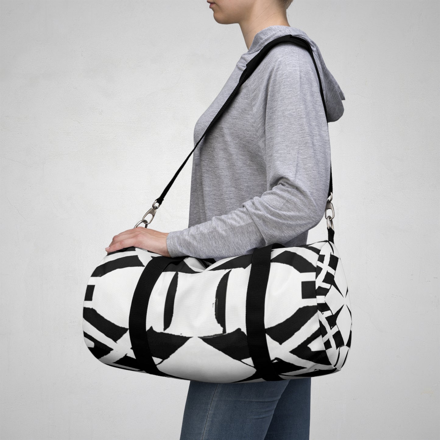 Albertina Mathilde von Braunmüller - Geometric Pattern Duffel Travel Gym Luggage Bag