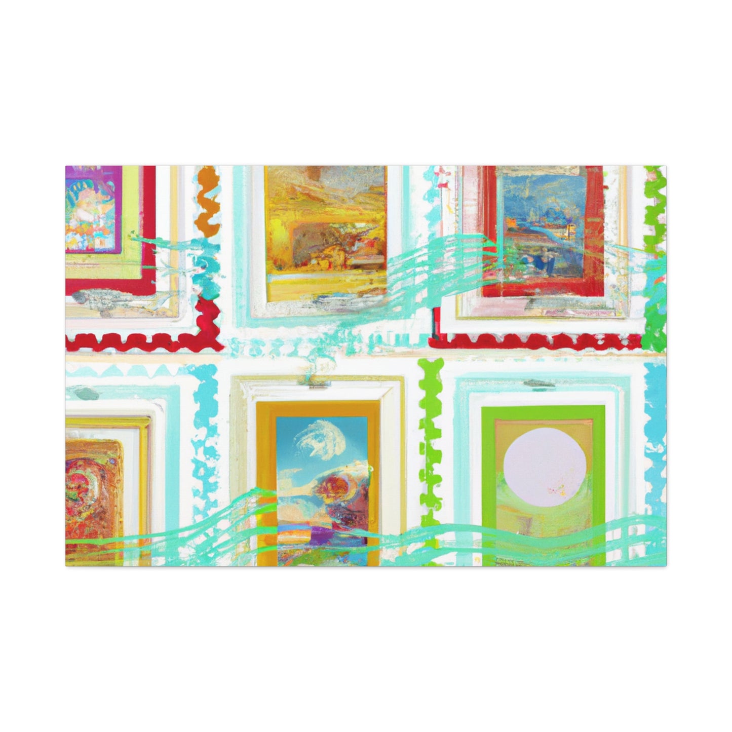 Global Forever Stamps - Postage Stamp Collector Canvas Wall Art