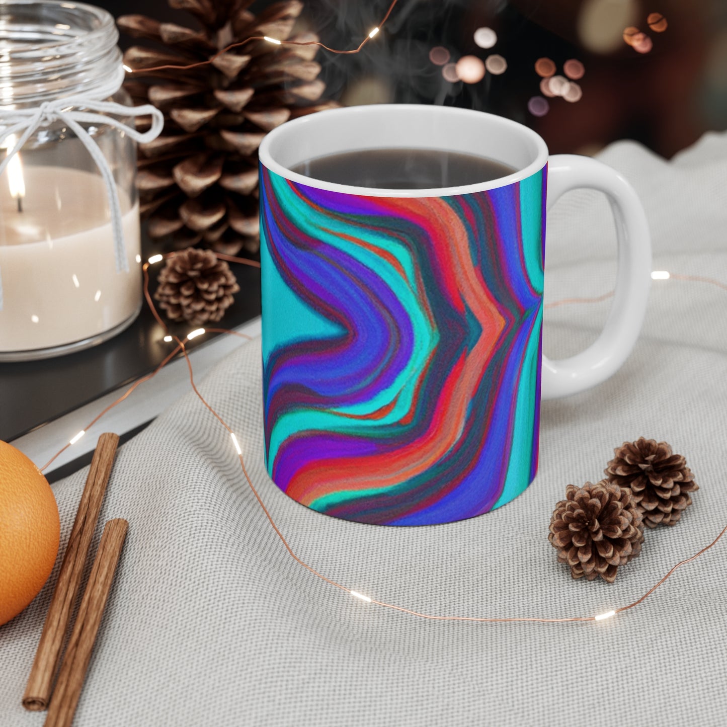 Joe's Java - Psychedelic Coffee Cup Mug 11 Ounce