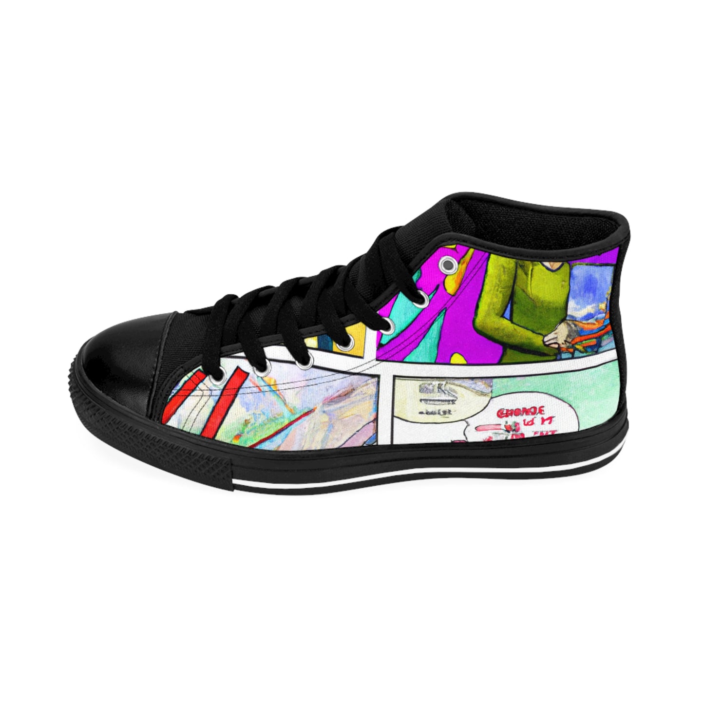 .

Grundas Humley, Shoemaker Extraordinaire - Comic Book Hi Tops