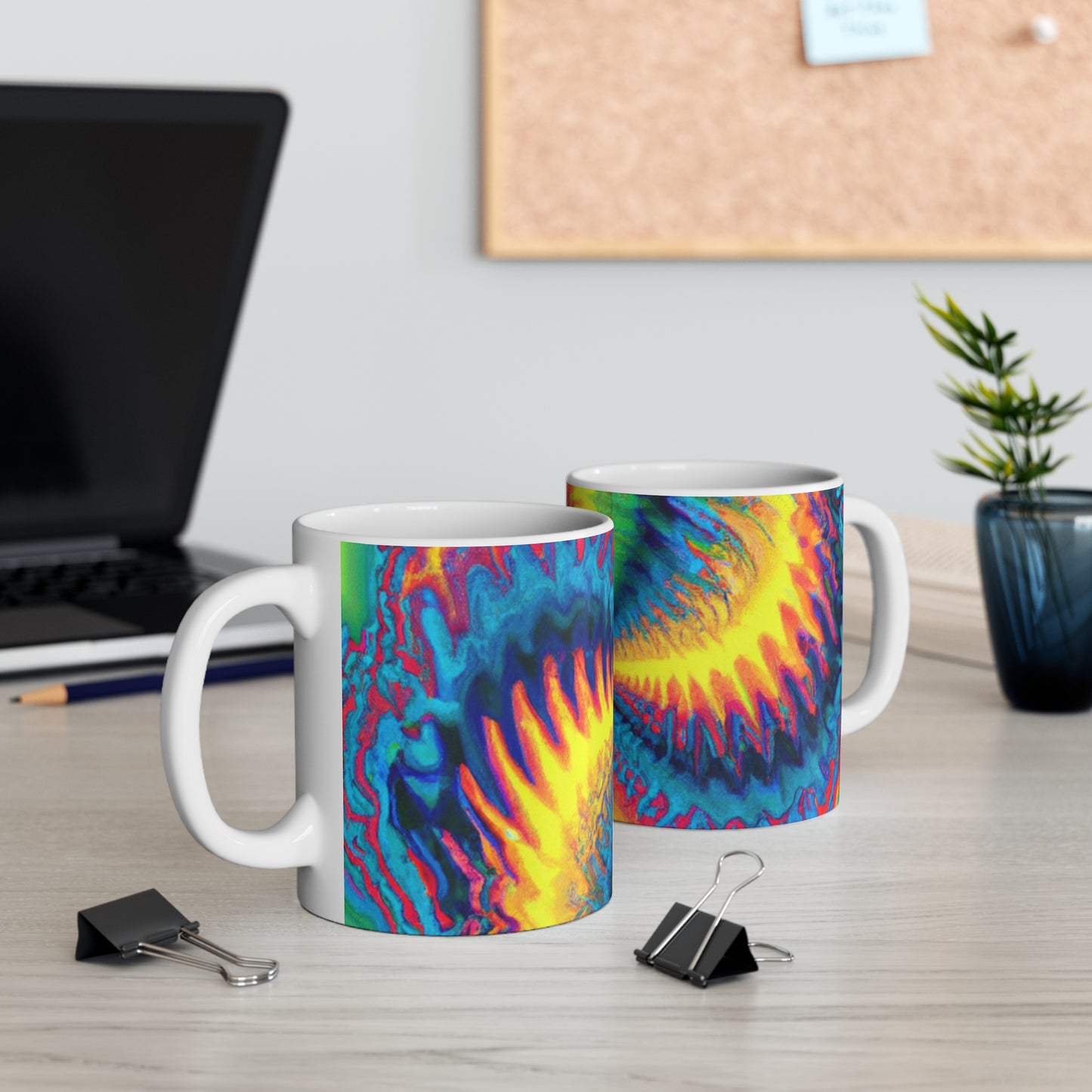 Clyde's Coffee Roasting Co. - Psychedelic Coffee Cup Mug 11 Ounce