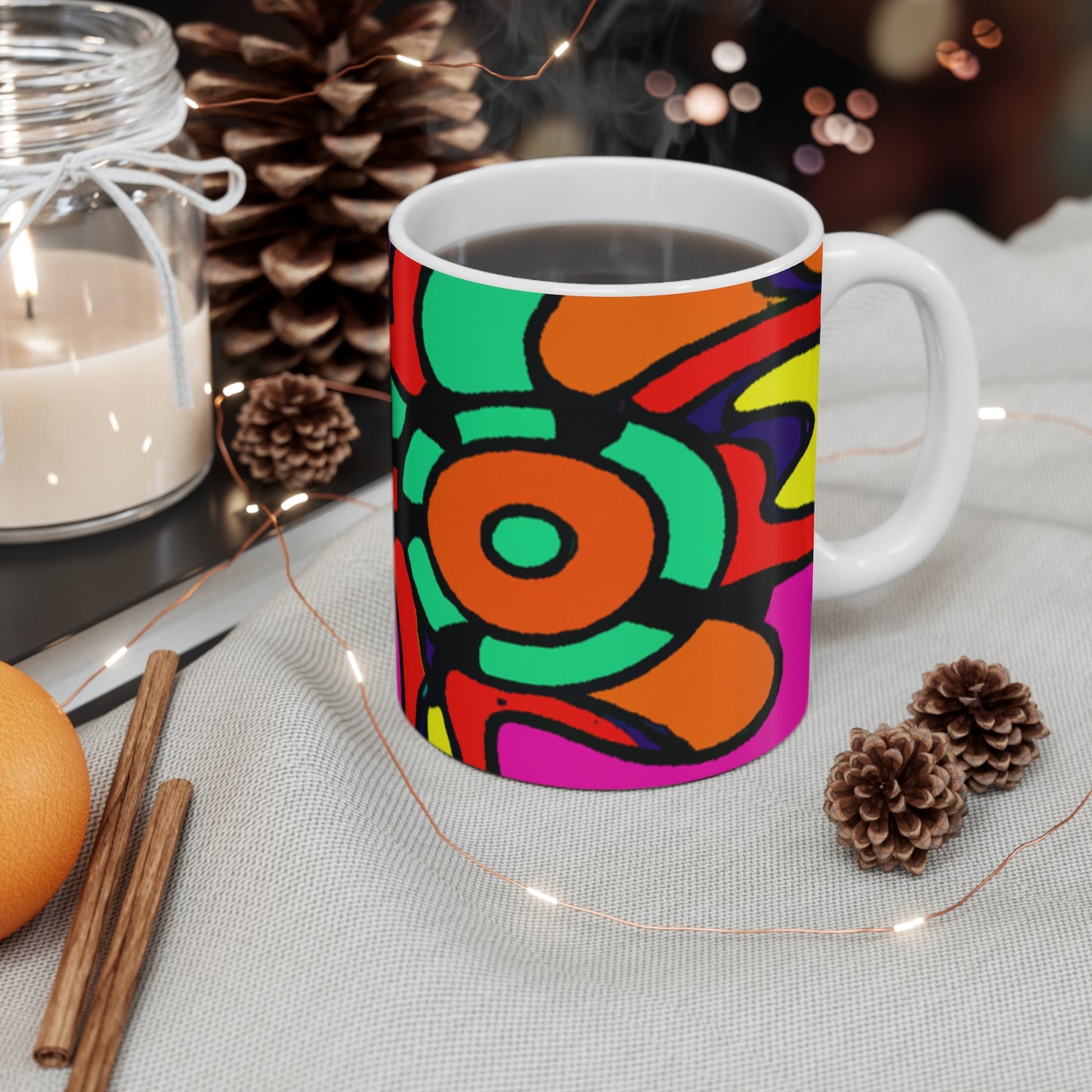 .

Joyce's Vintage Roasts - Psychedelic Coffee Cup Mug 11 Ounce