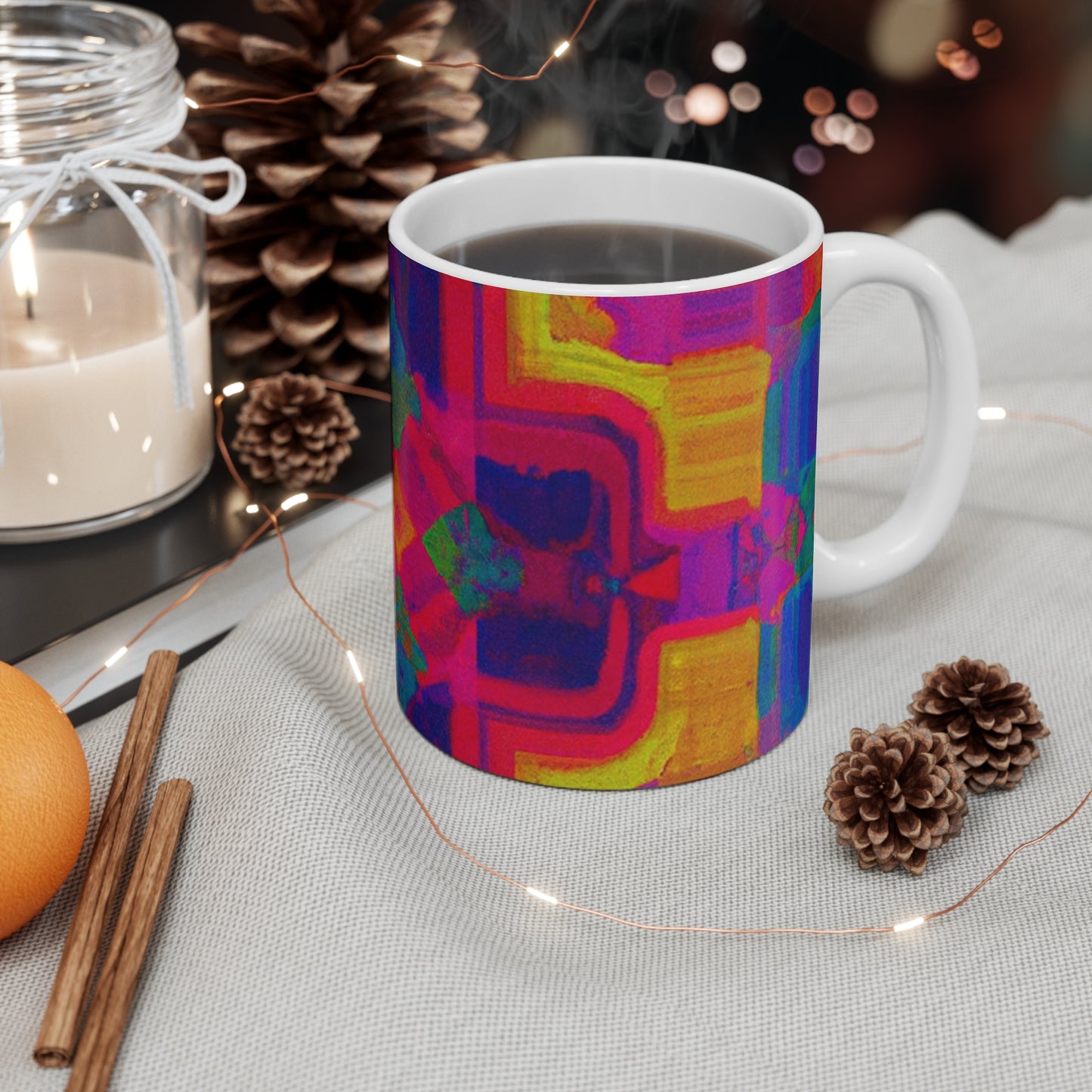 Java Joe's Coffee Roasters - Psychedelic Coffee Cup Mug 11 Ounce