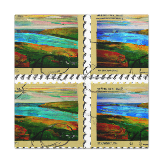 Global Adventure Stamps - Postage Stamp Collector Canvas Wall Art