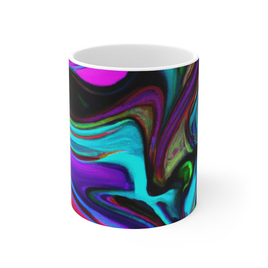 Barista Bob's Roasting Company - Psychedelic Coffee Cup Mug 11 Ounce