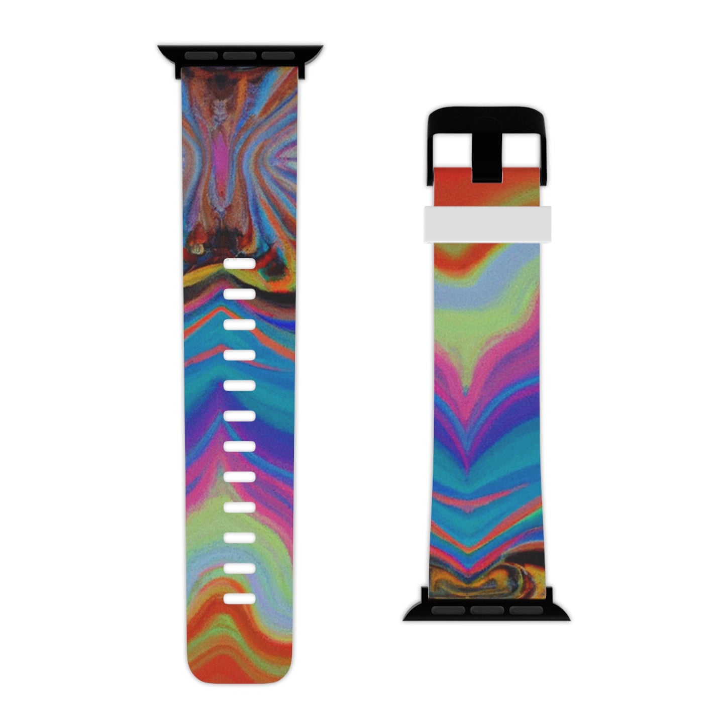 Juliette de Fleurier - Trippy Hippy Boho Psychedelic Apple Wrist Watch Band