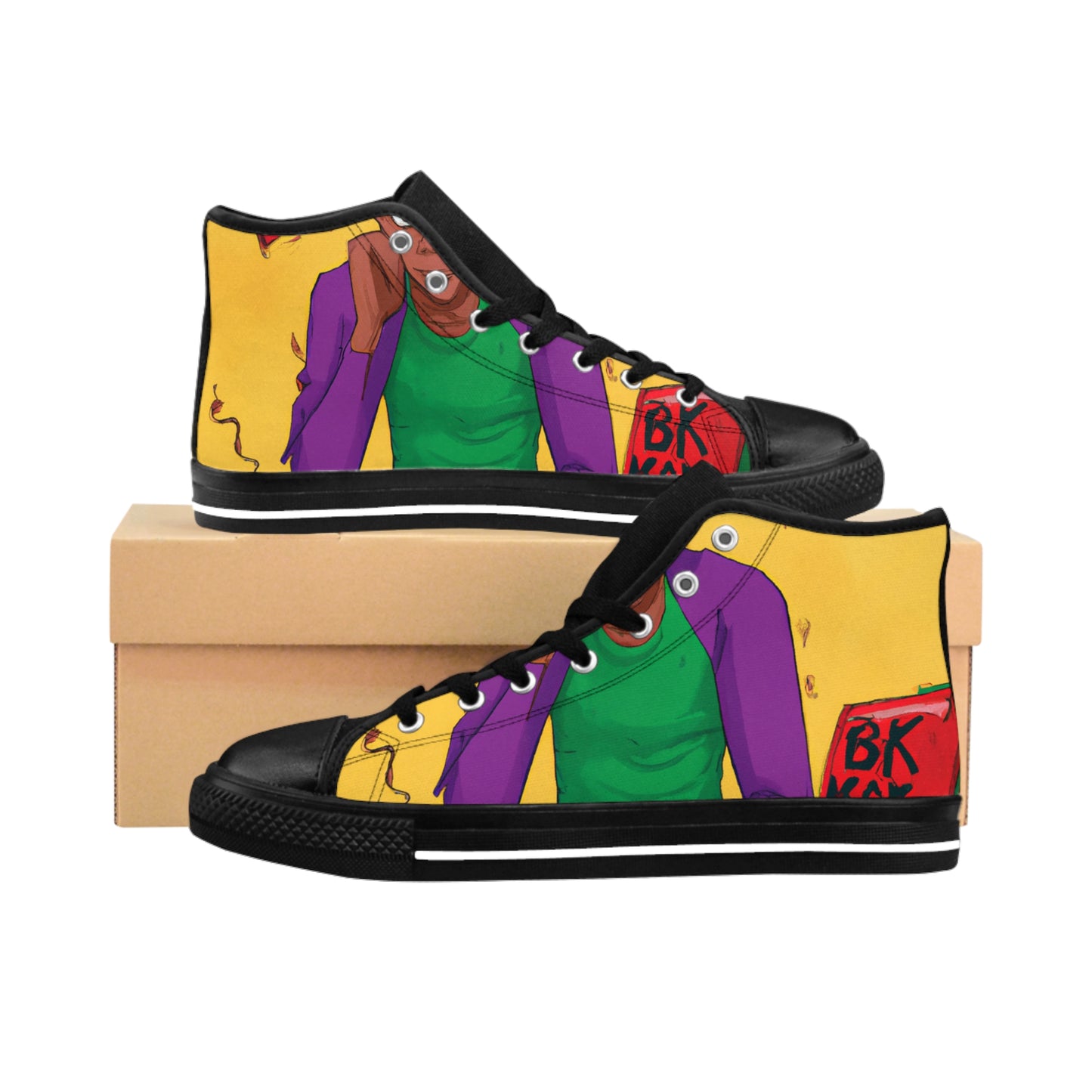 Saffrona de Borrelli - Comic Book Hi Tops