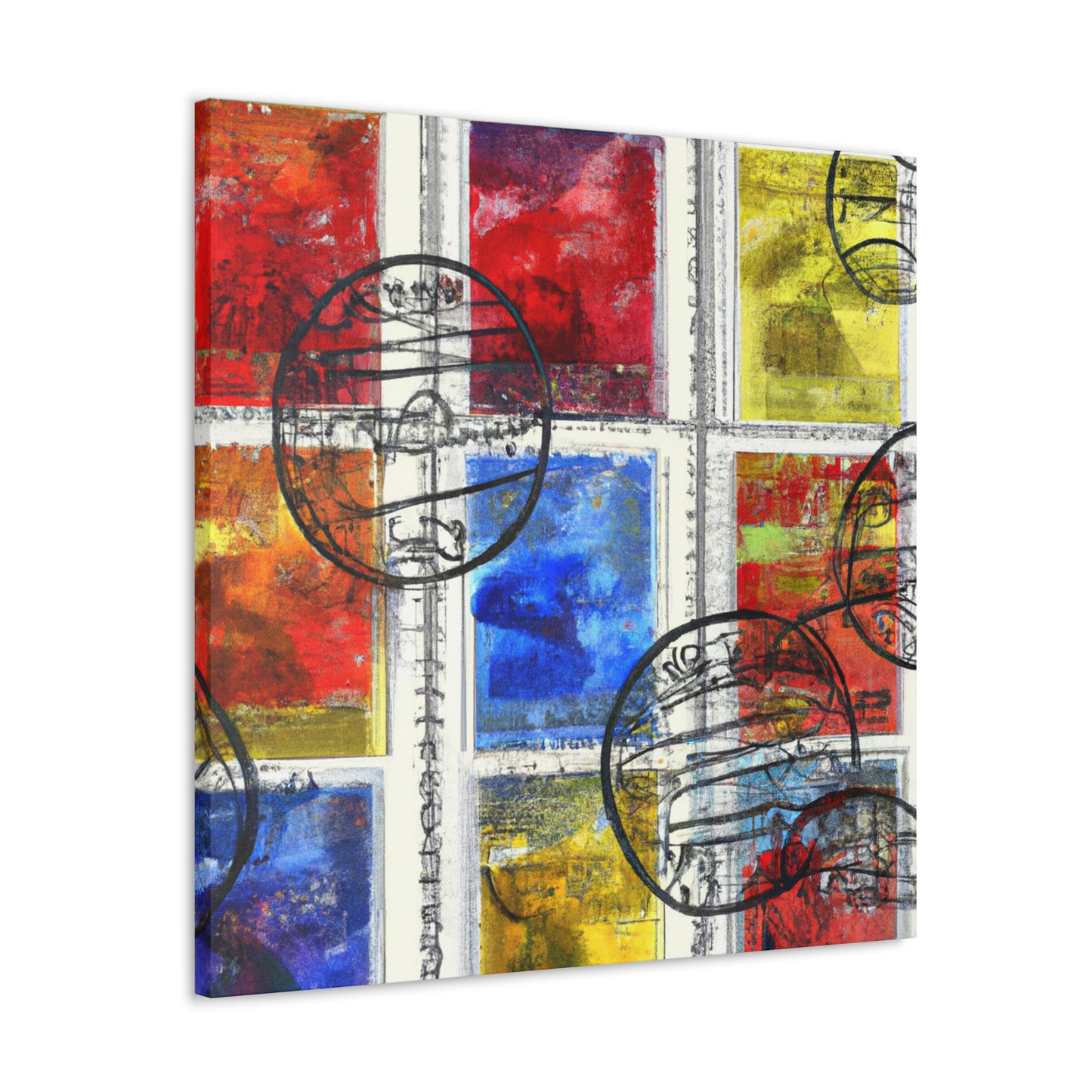 International Migration Stamps. - Postage Stamp Collector Canvas Wall Art
