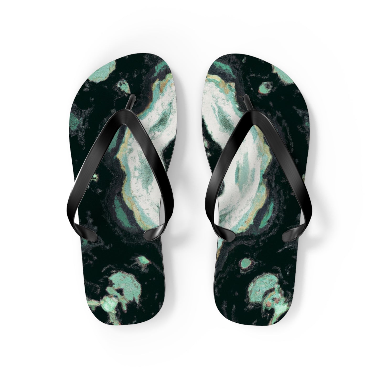 Abraham Leathercraft - Psychedelic Trippy Flip Flop Beach Sandals