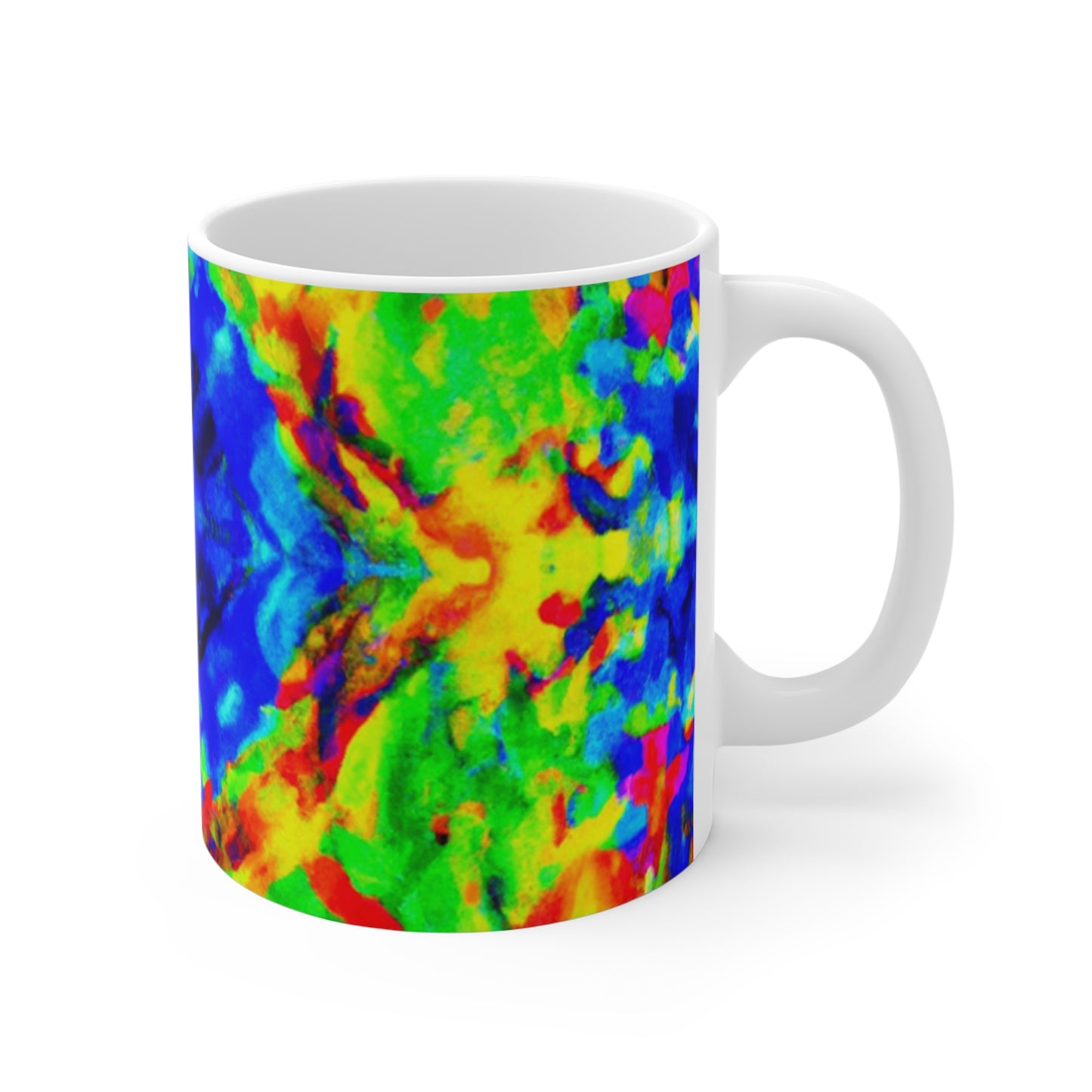Cuppy's Fresh Roast - Psychedelic Coffee Cup Mug 11 Ounce