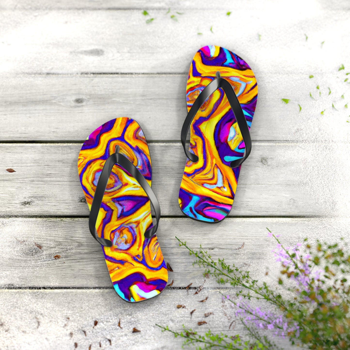 Hazel Stiles, Shoe Maker - Psychedelic Trippy Flip Flop Beach Sandals