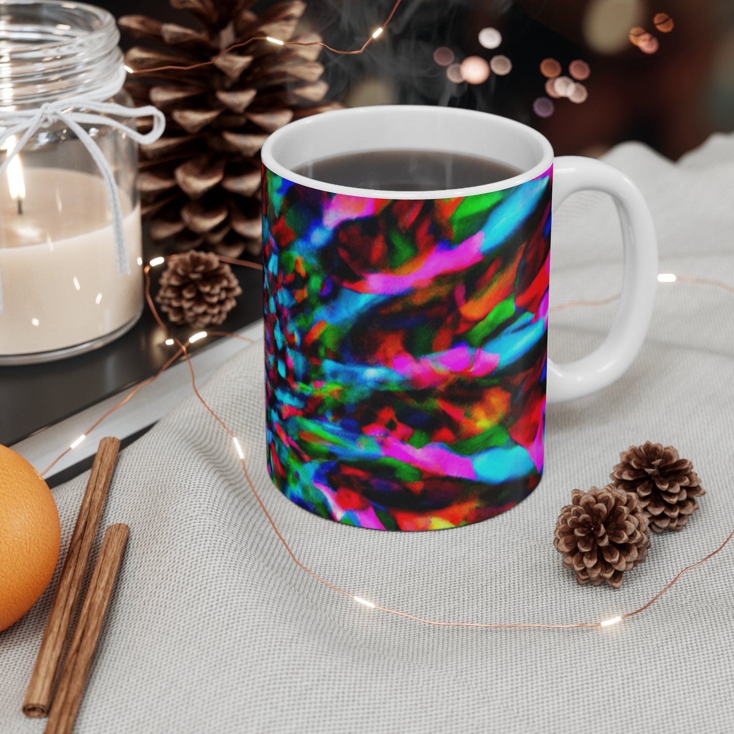 Joe Java's Coffee Company - Psychedelic Coffee Cup Mug 11 Ounce