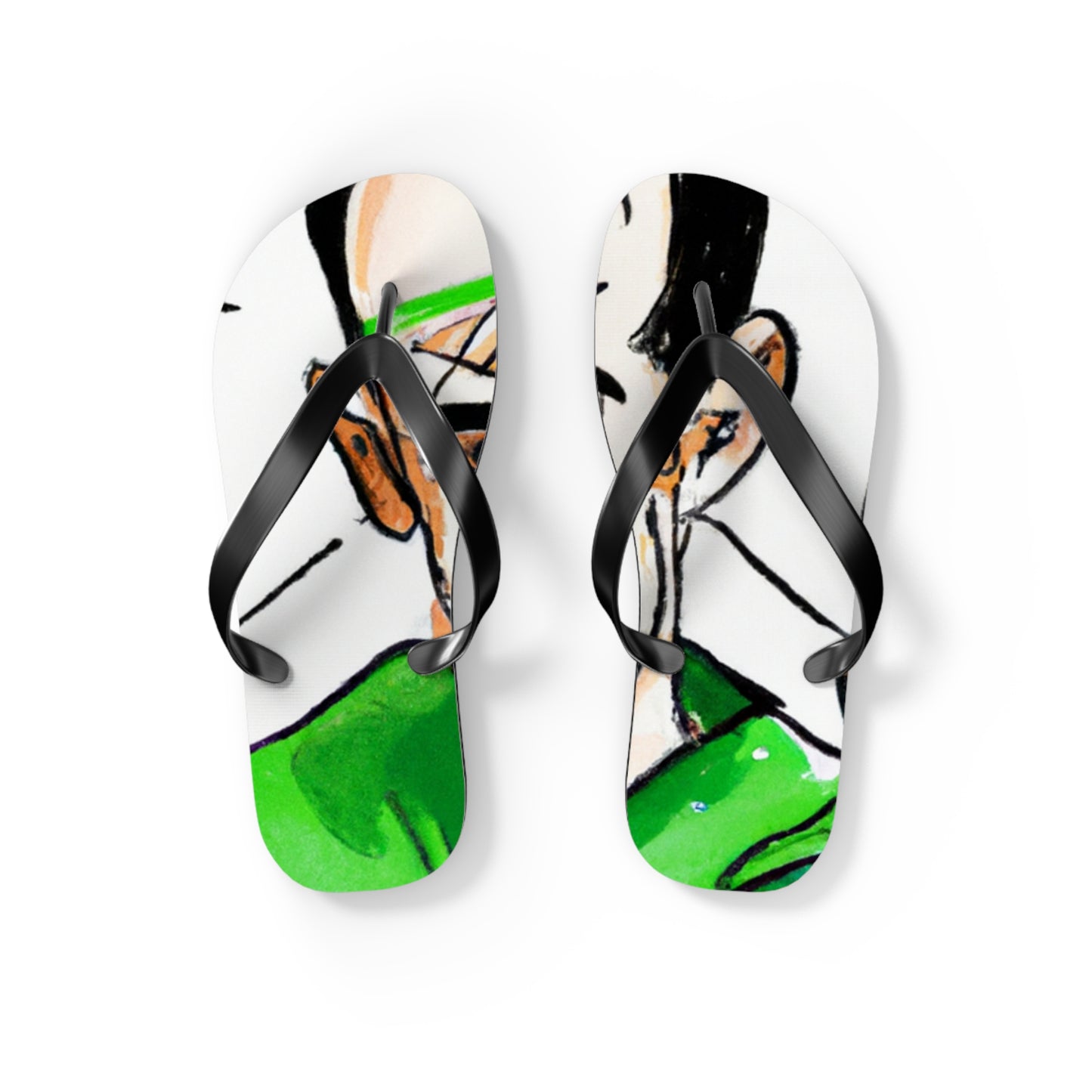 Lightning Bolt Scarlet - Comics Collector Flip Flop Beach Sandals